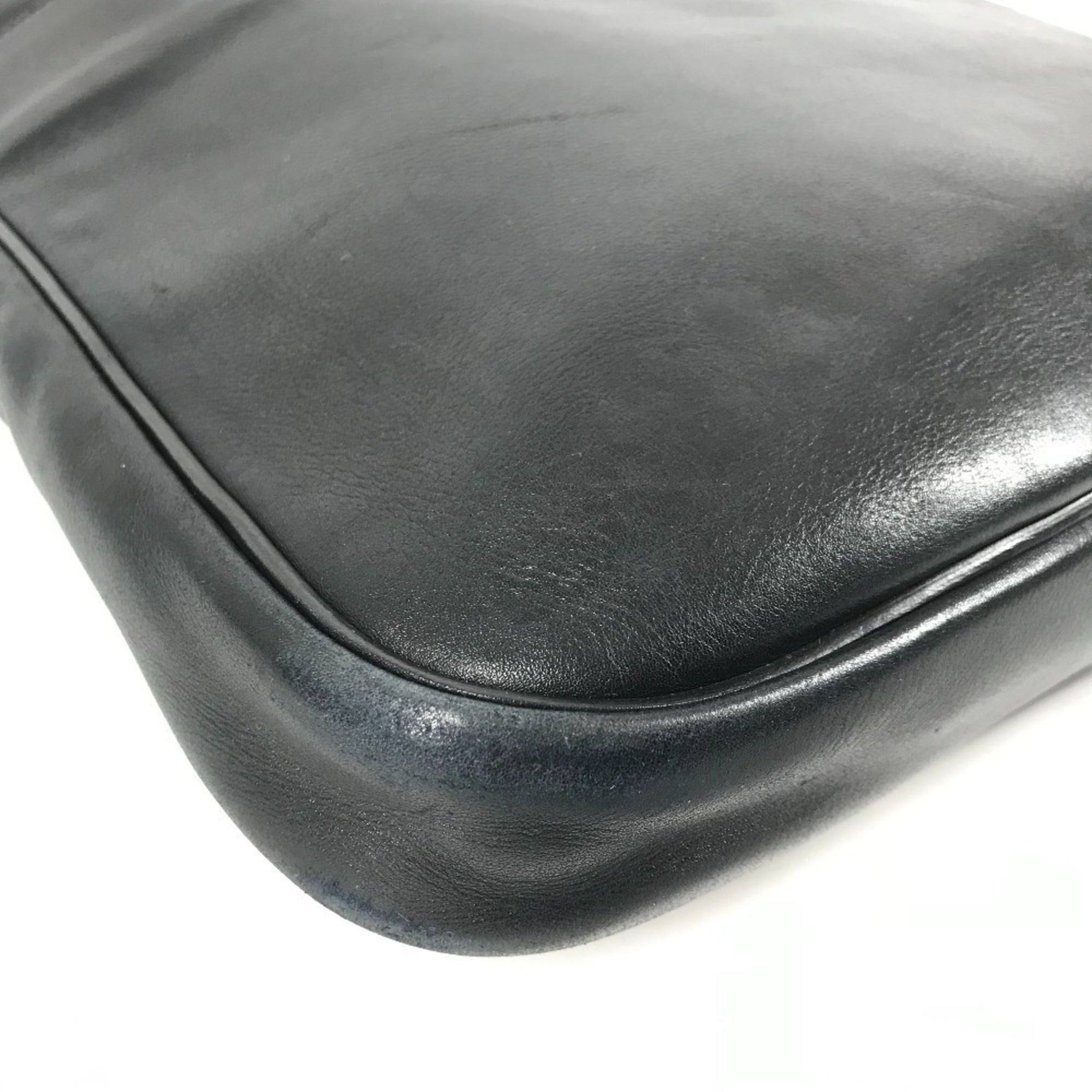 Hermes Black Leather Handbag Shoulder Bag Tote Bag (Pre-Owned)