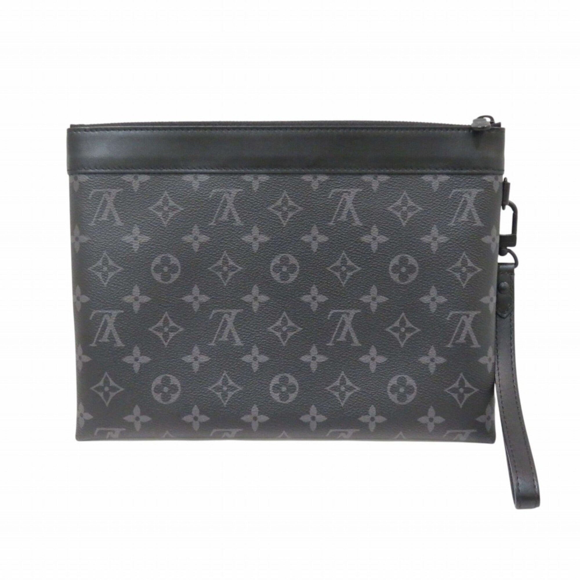 Louis Vuitton Black Monogram Eclipse Clutch Bag (Pre-Owned)