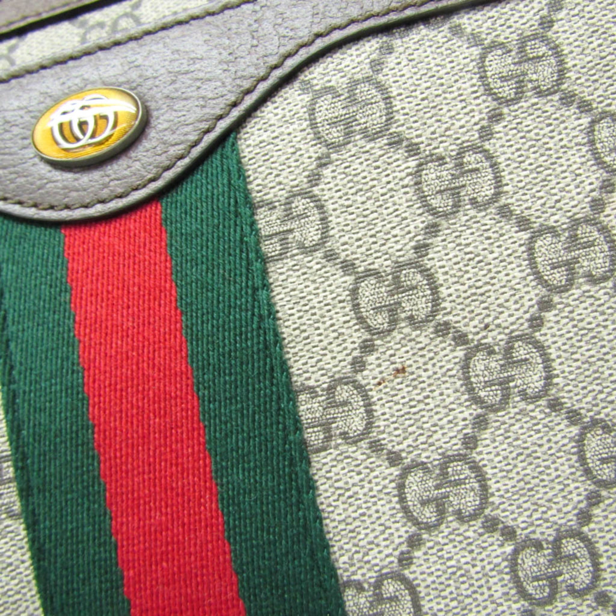 Gucci Ophidia Beige Pvc Shoulder Bag (Pre-Owned)