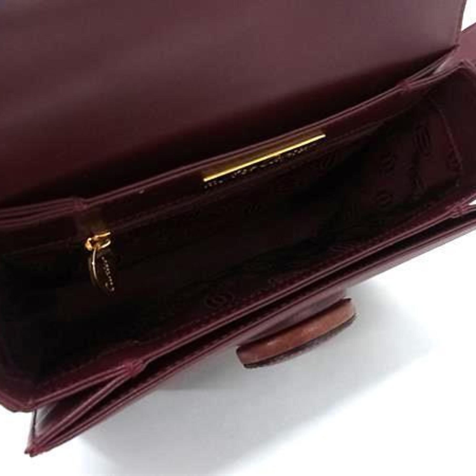 Cartier Must Bordeaux Leather Shoulder Bag (Pre-Owned)