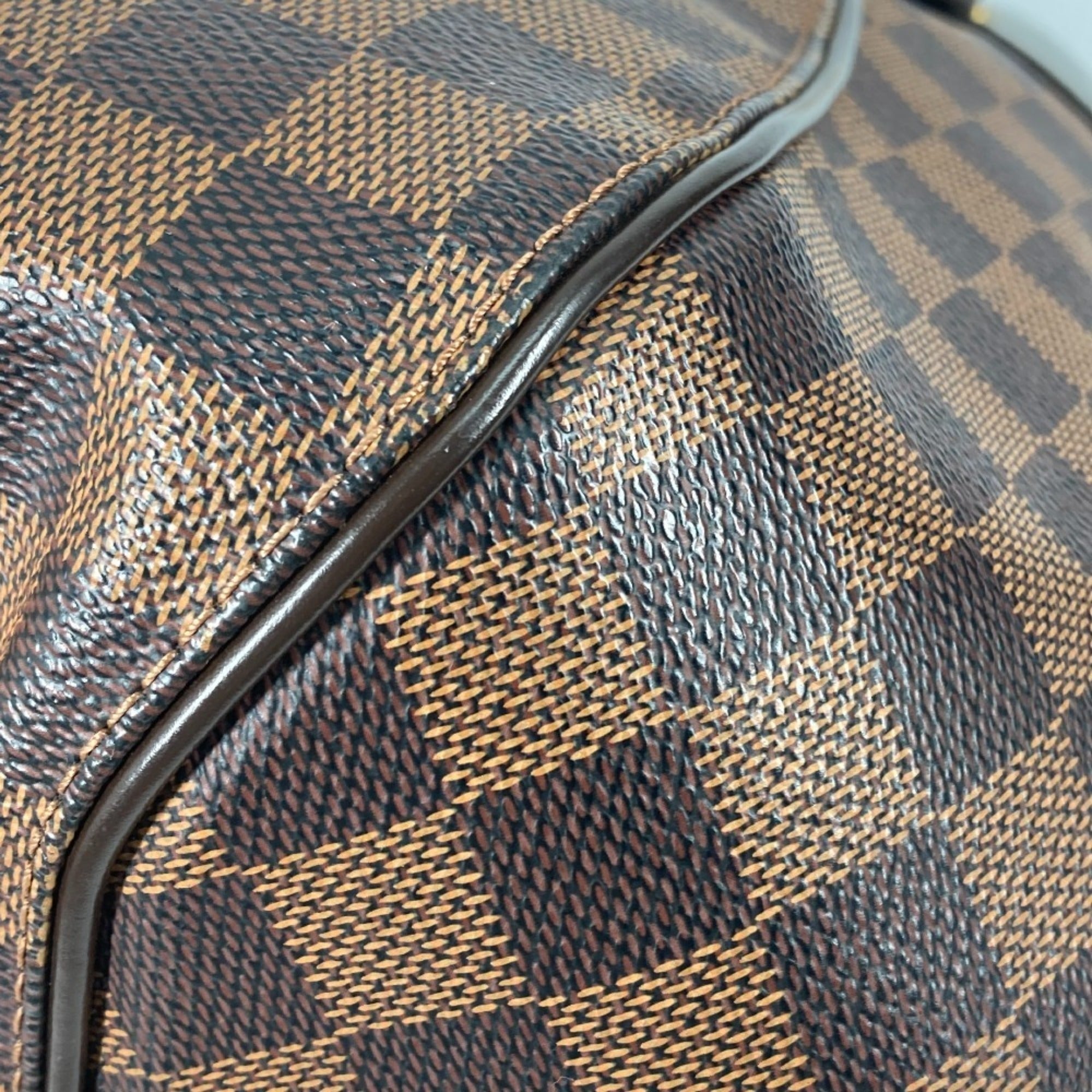 Louis Vuitton Brown Damier Canvas Ebene Damier Canvas Handbag Shoulder Bag Tote Bag (Pre-Owned)