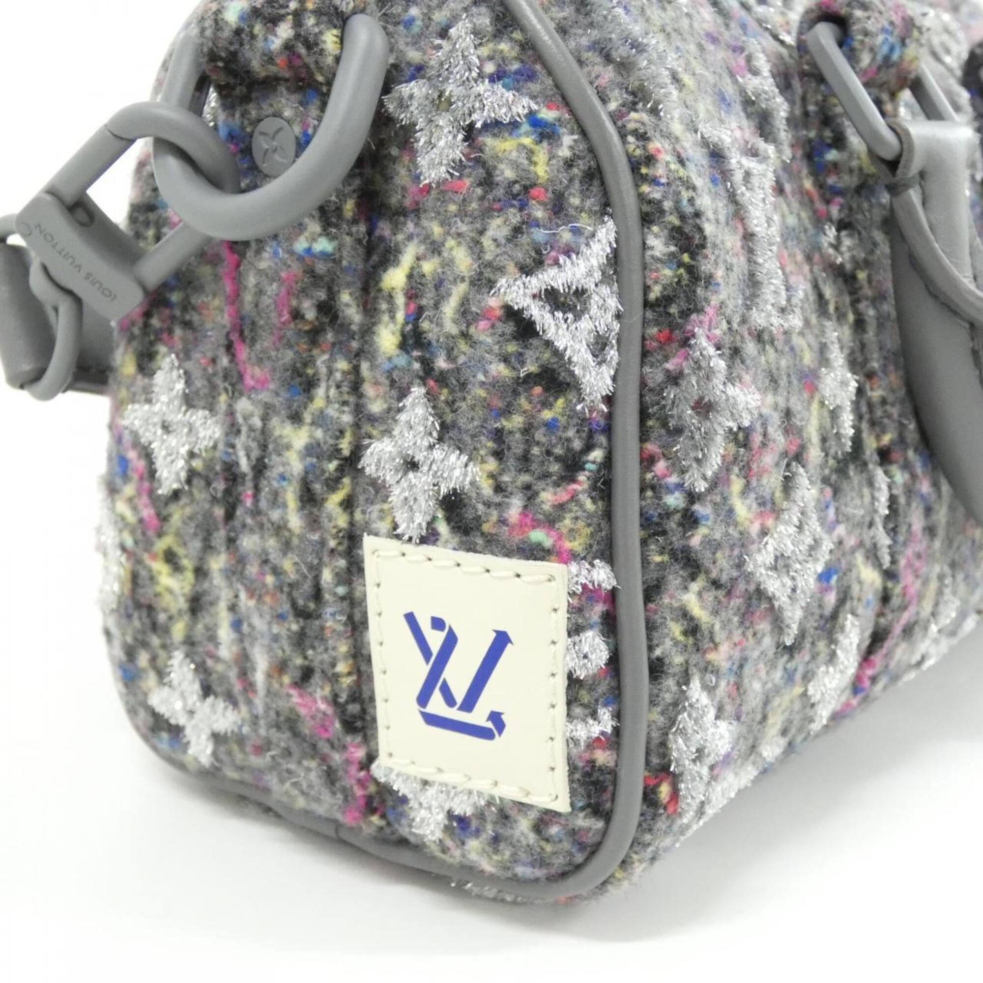Louis Vuitton Gris Wool Felt Boston Bag (Pre-Owned)