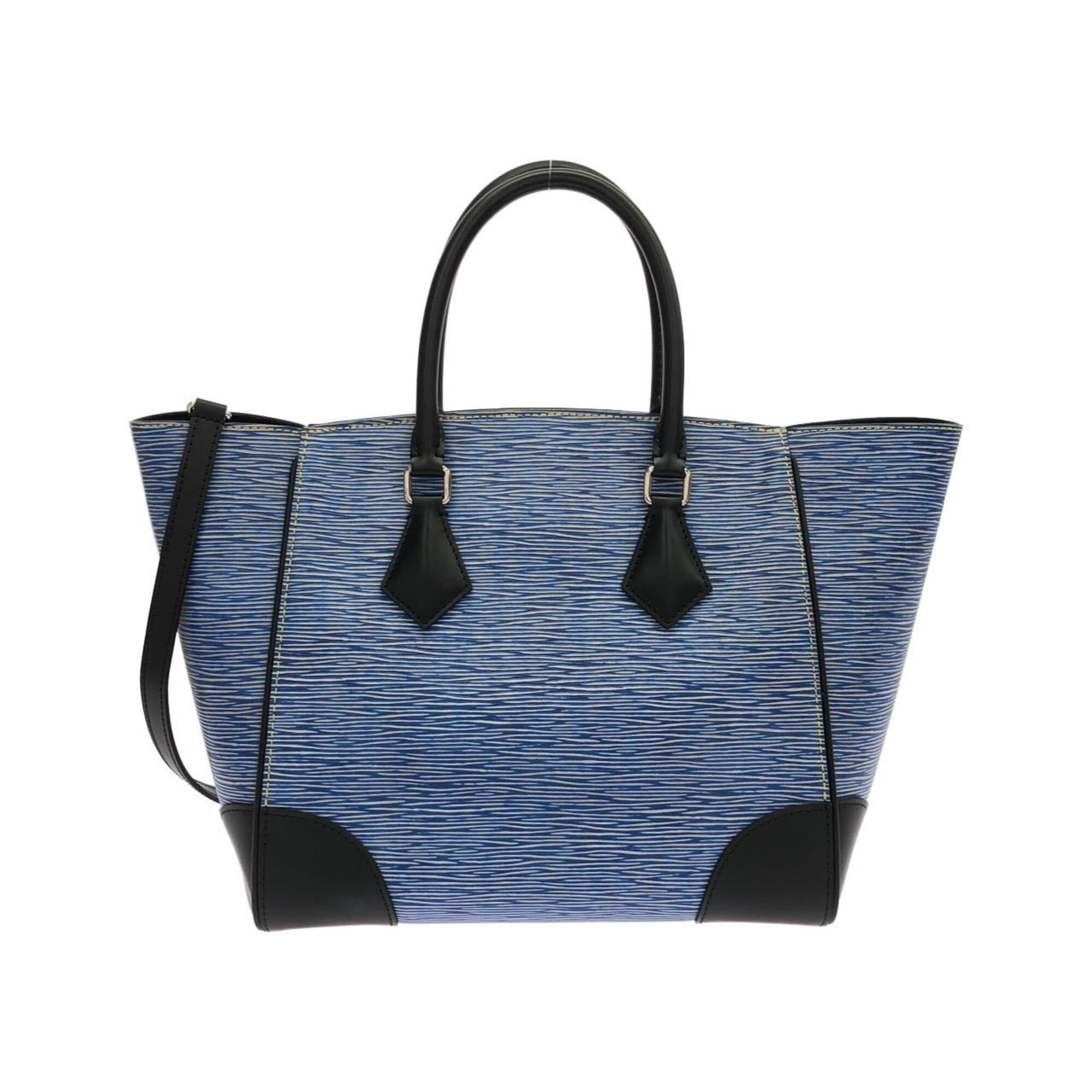 Louis Vuitton Epi Denim Blue Leather Handbag (Pre-Owned)