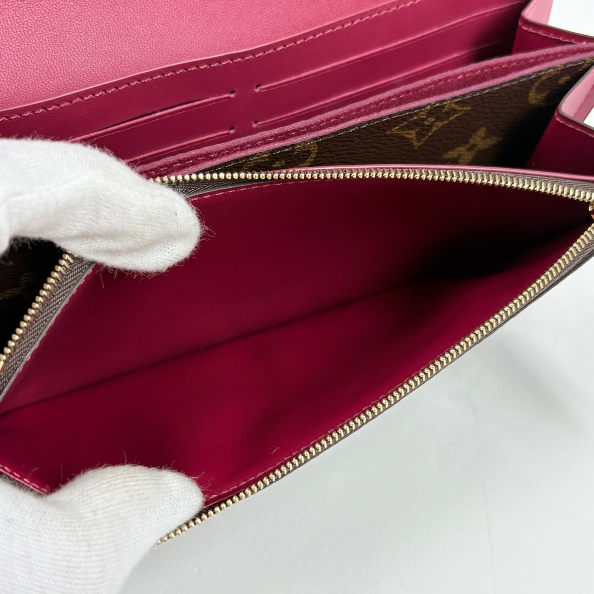 Louis Vuitton Brown Fuchsia Monogram Pvc Long Wallet (Bi-Fold) (Pre-Owned)