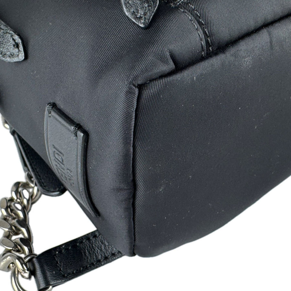 Fendi Black Nylon Fur Backpack (Pre-Owned)
