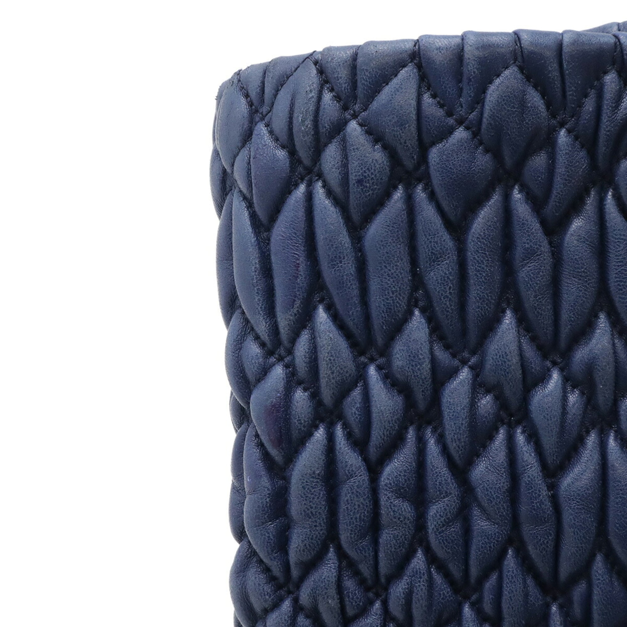 Miu Miu Blue Leather Handbag Shoulder Bag (Pre-Owned)
