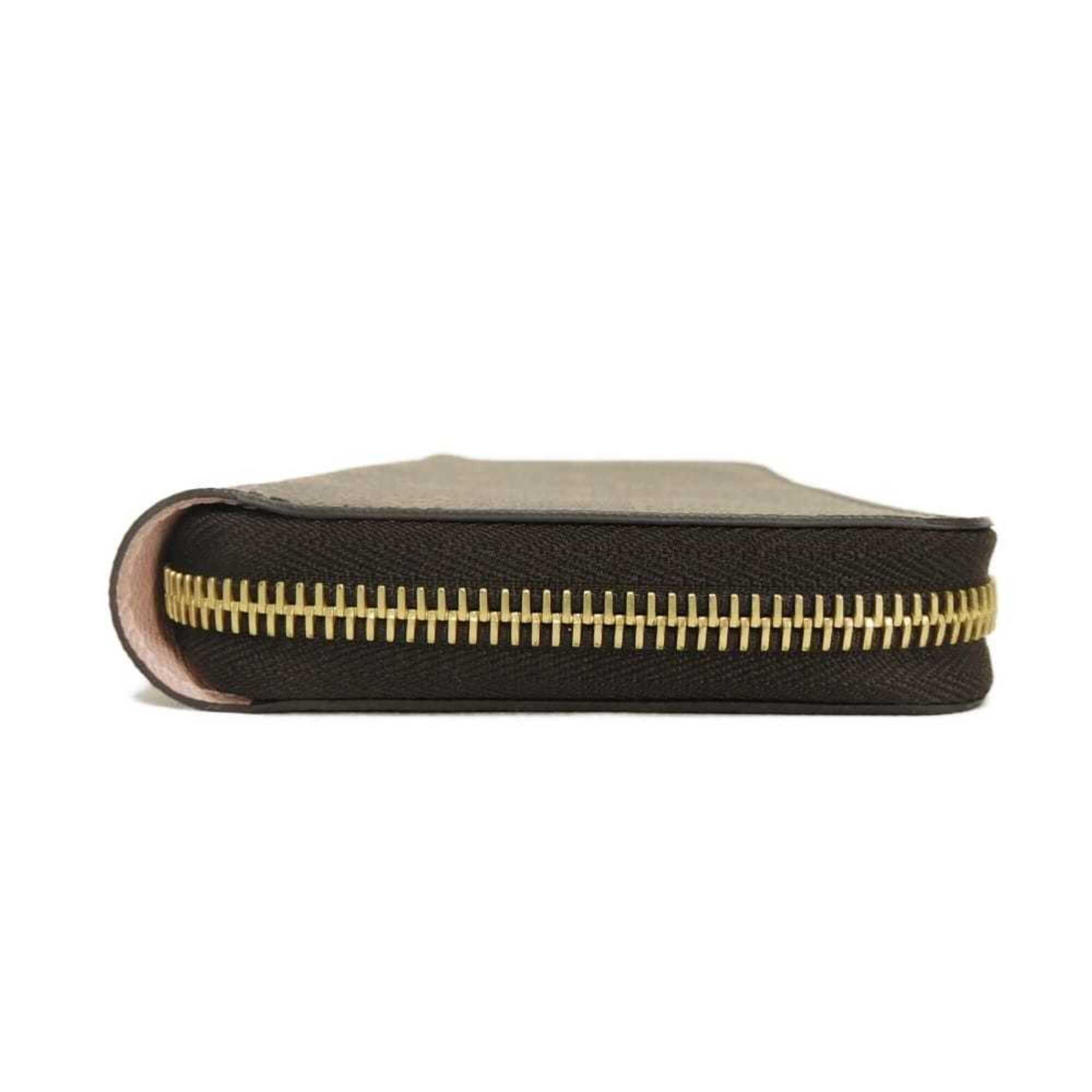Louis Vuitton Brown Monogram Pink Rose Ballerine Monogram Long Wallet (Bi-Fold) (Pre-Owned)
