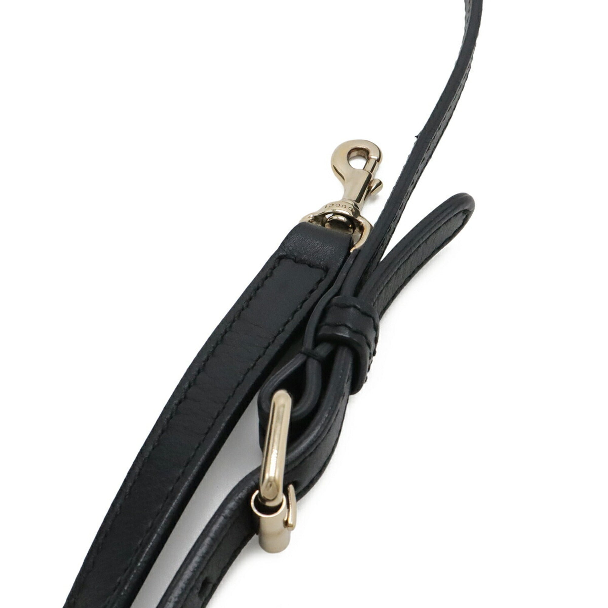 Gucci Black Leather Handbag Shoulder Bag (Pre-Owned)