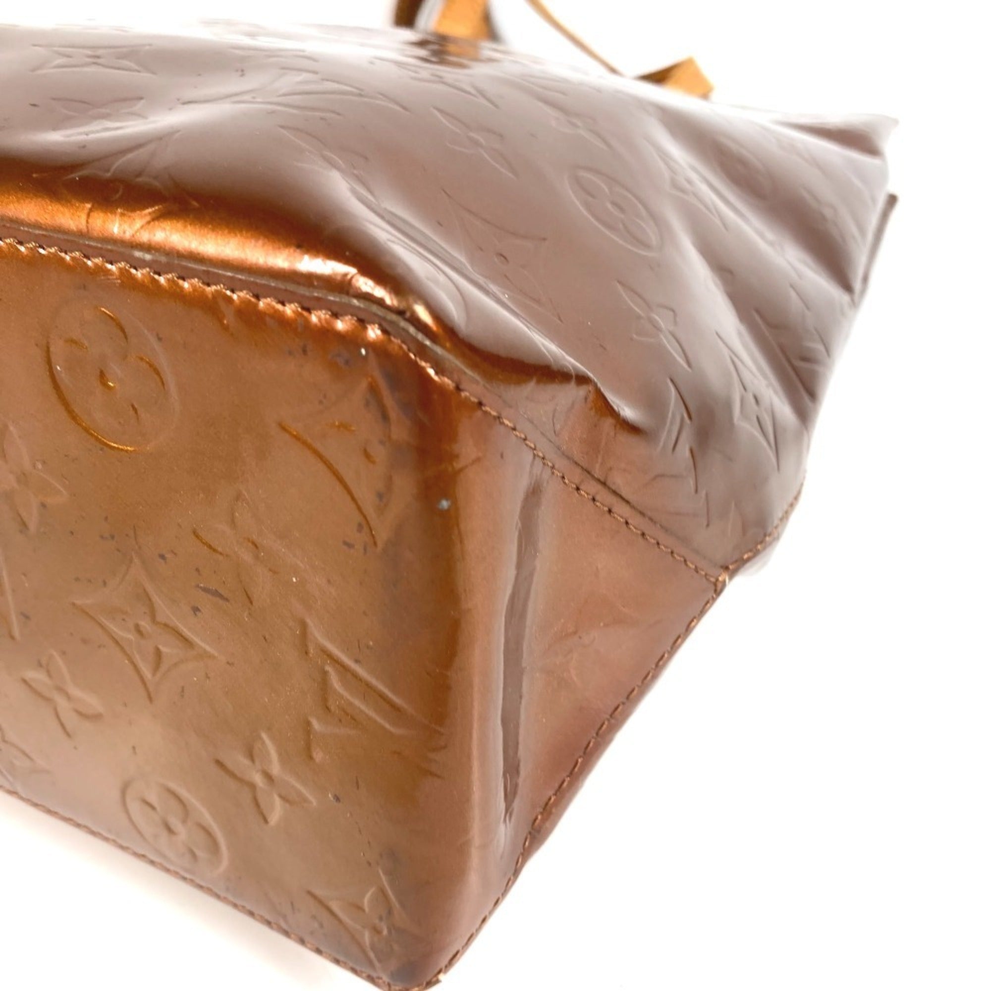 Louis Vuitton Bronze Brown Monogram Vernis Handbag Tote Bag (Pre-Owned)