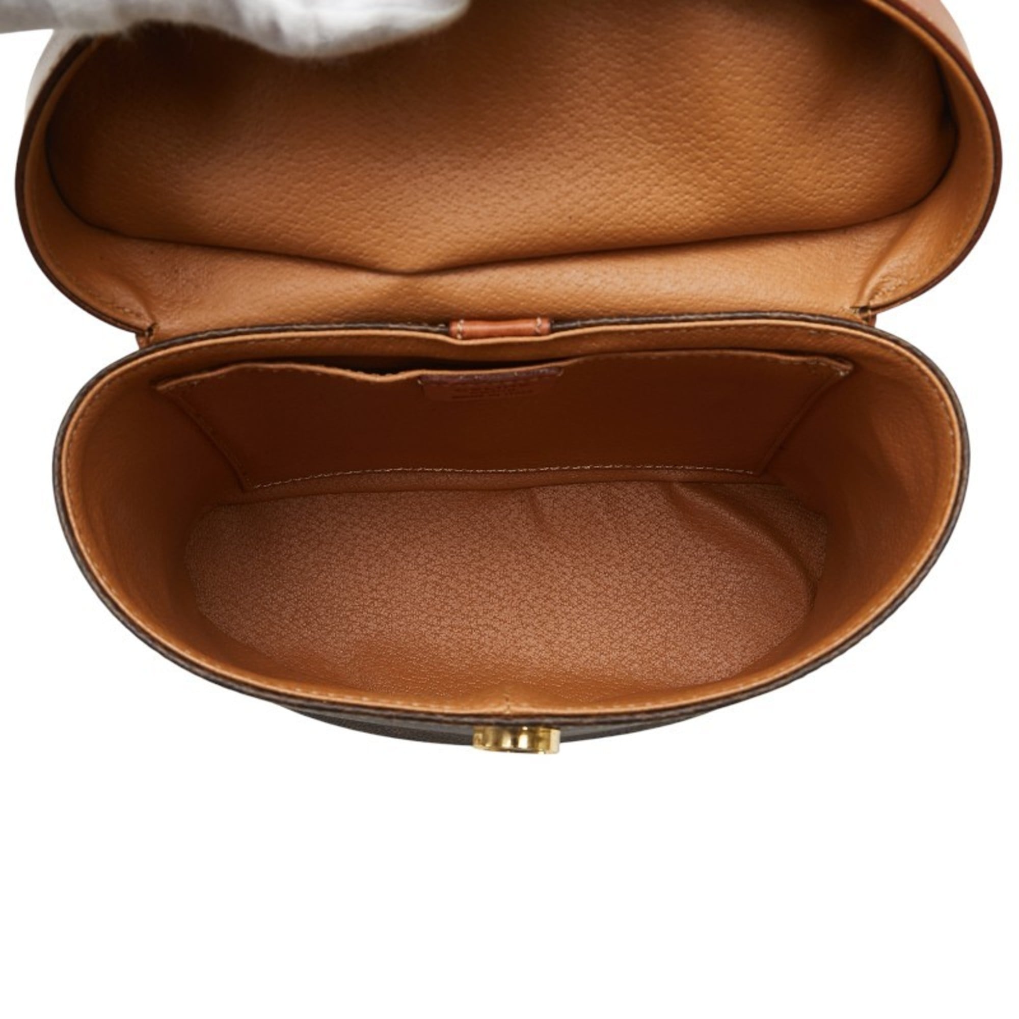 Celine Macadam Brown Pvc Leather Shoulder Bag Vanity Bag (Pre-Owned)