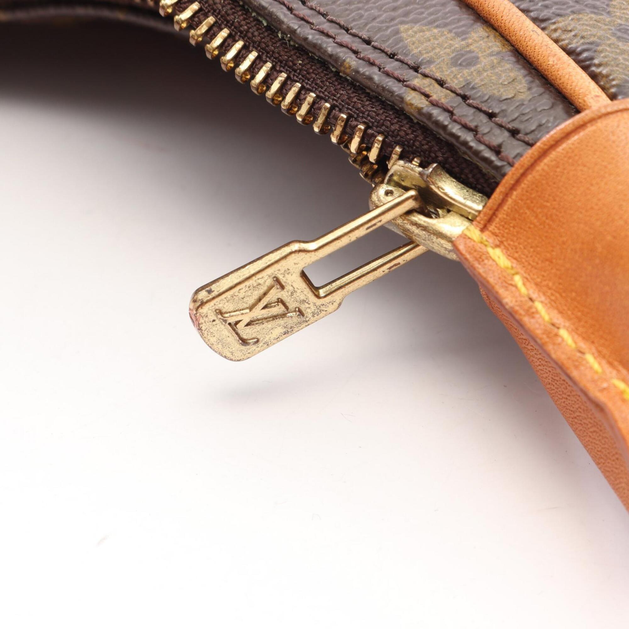 Louis Vuitton Brown Coated Canvas Leather Handbag Shoulder Bag (Pre-Owned)