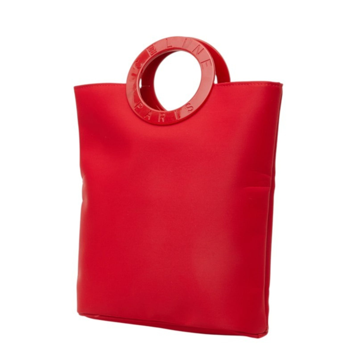 Celine Red Color Nylon Handbag (Pre-Owned)