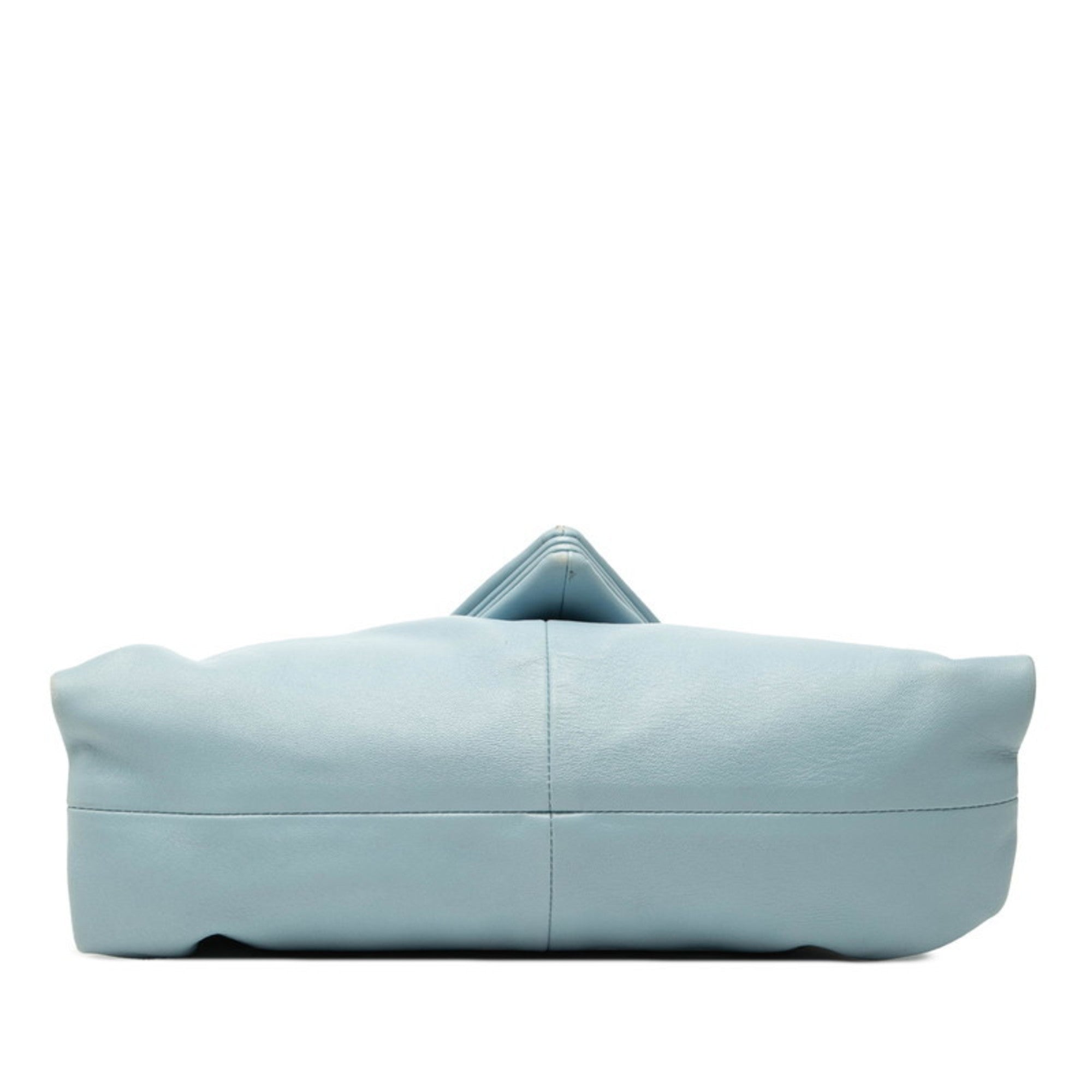 Bottega Veneta Light Blue Leather Clutch Bag (Pre-Owned)