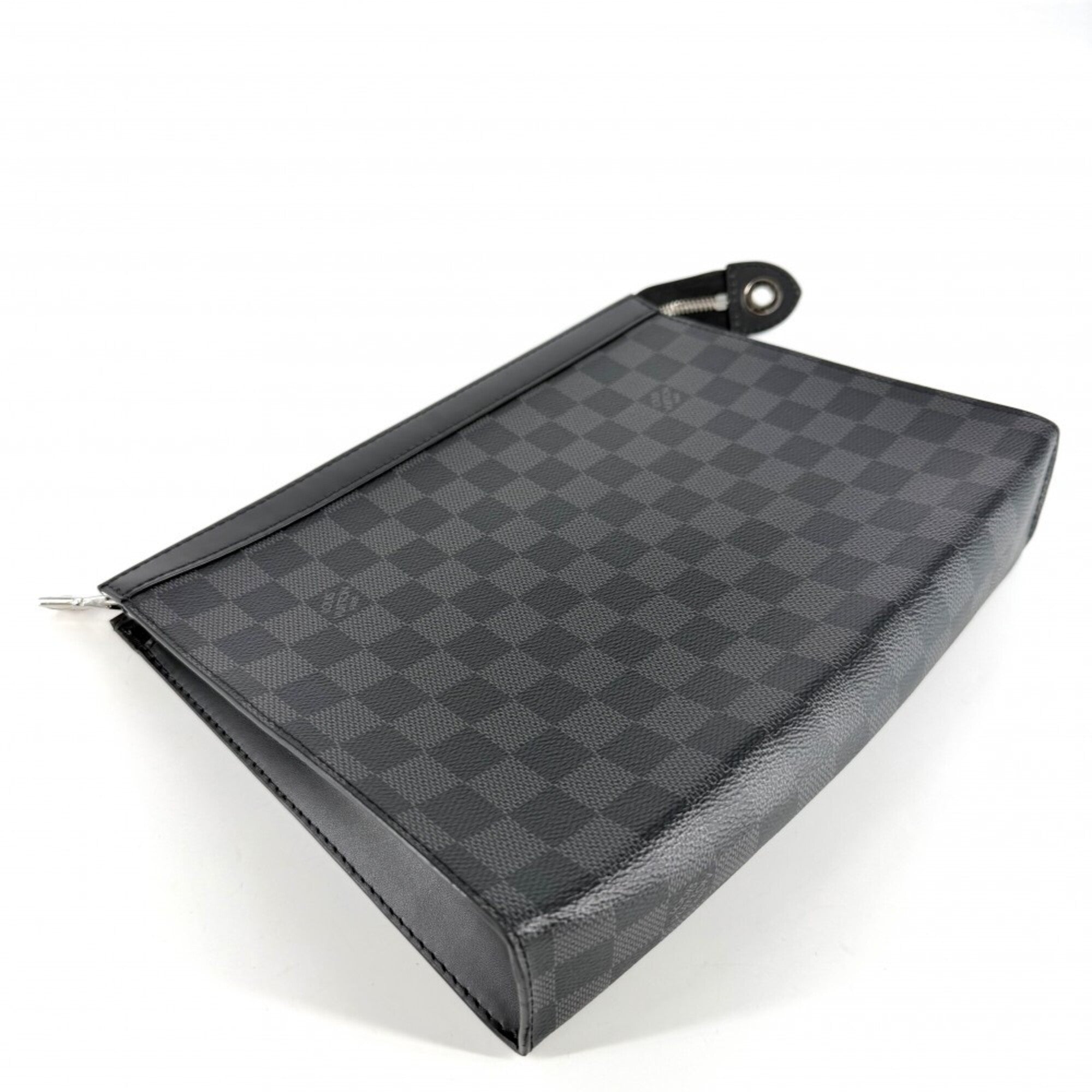 Louis Vuitton Black White Damier Graphite Clutch Bag Pochette (Pre-Owned)