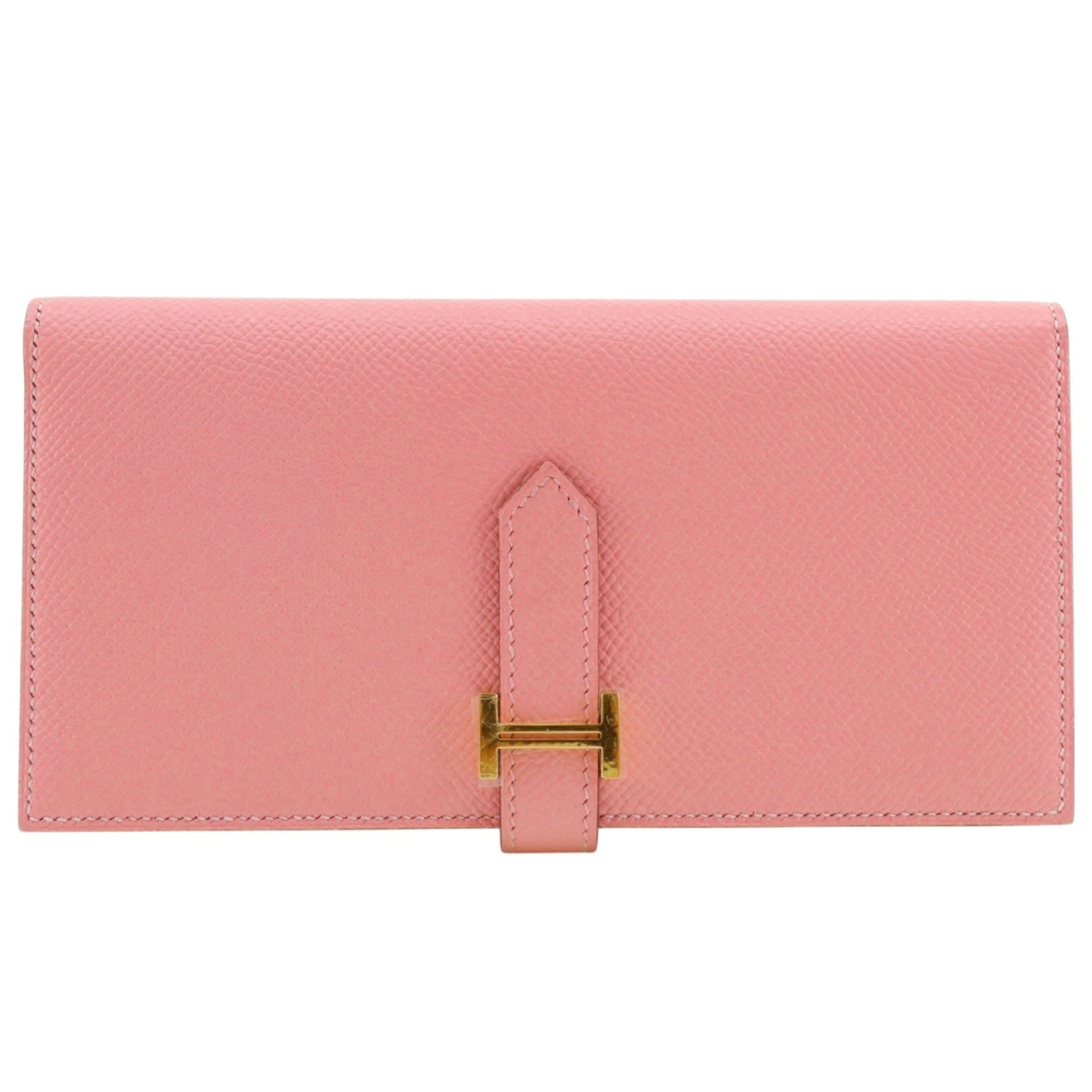 Hermes Pink Rose Confetti Epsom Leather Long Wallet (Bi-Fold) (Pre-Owned)