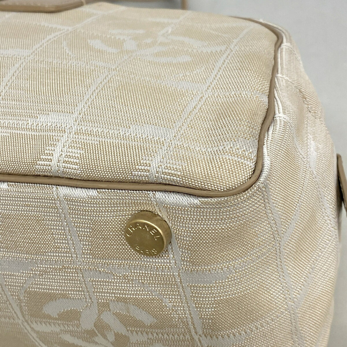 Chanel Beige Nylon Handbag (Pre-Owned)