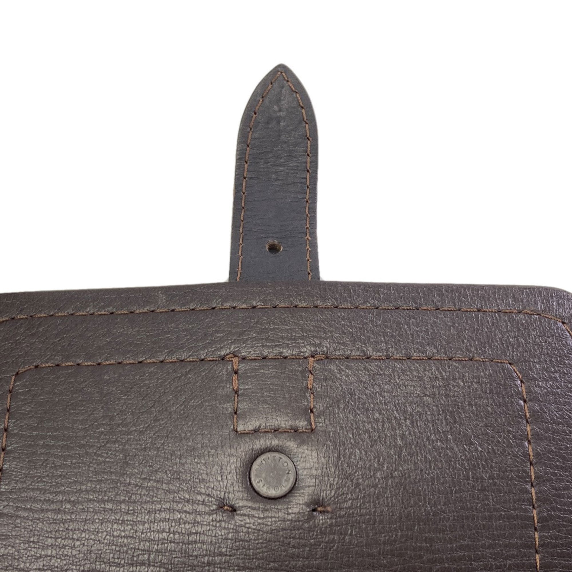 Louis Vuitton Dark Brown Utah Leather Leather Shoulder Bag (Pre-Owned)