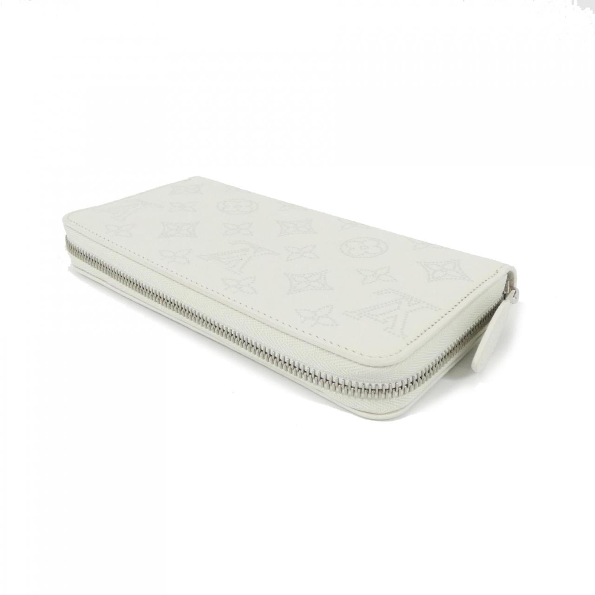 Louis Vuitton Mahina White Leather Long Wallet (Bi-Fold) (Pre-Owned)