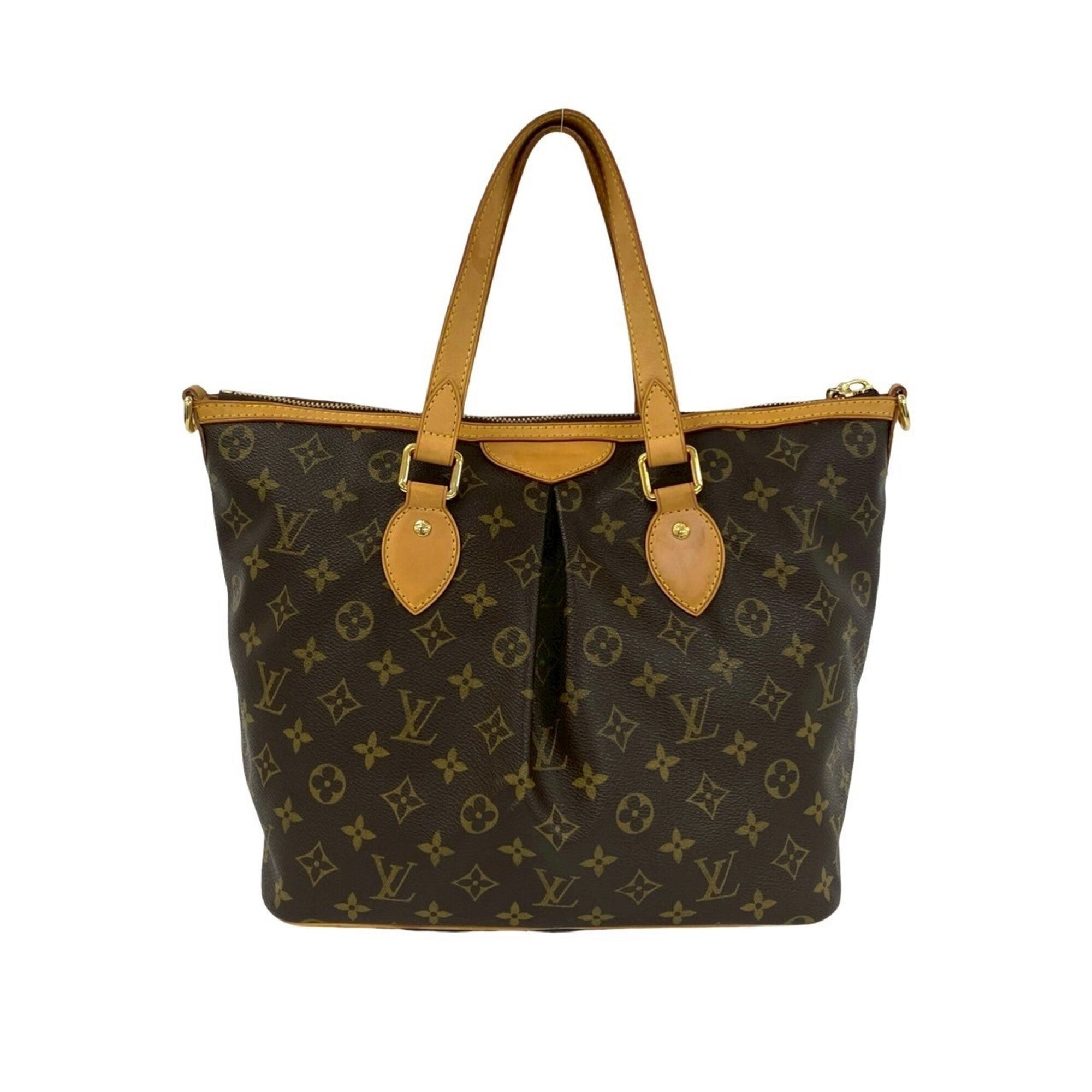Louis Vuitton Brown Leather Pvc Shoulder Bag Tote Bag (Pre-Owned)