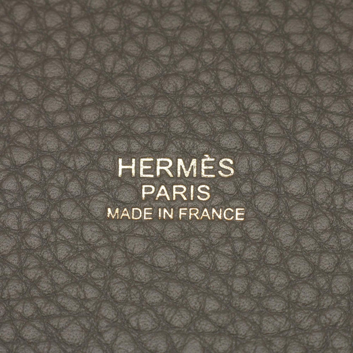Hermes Gray Taurillon Clemence Leather Leather Handbag (Pre-Owned)