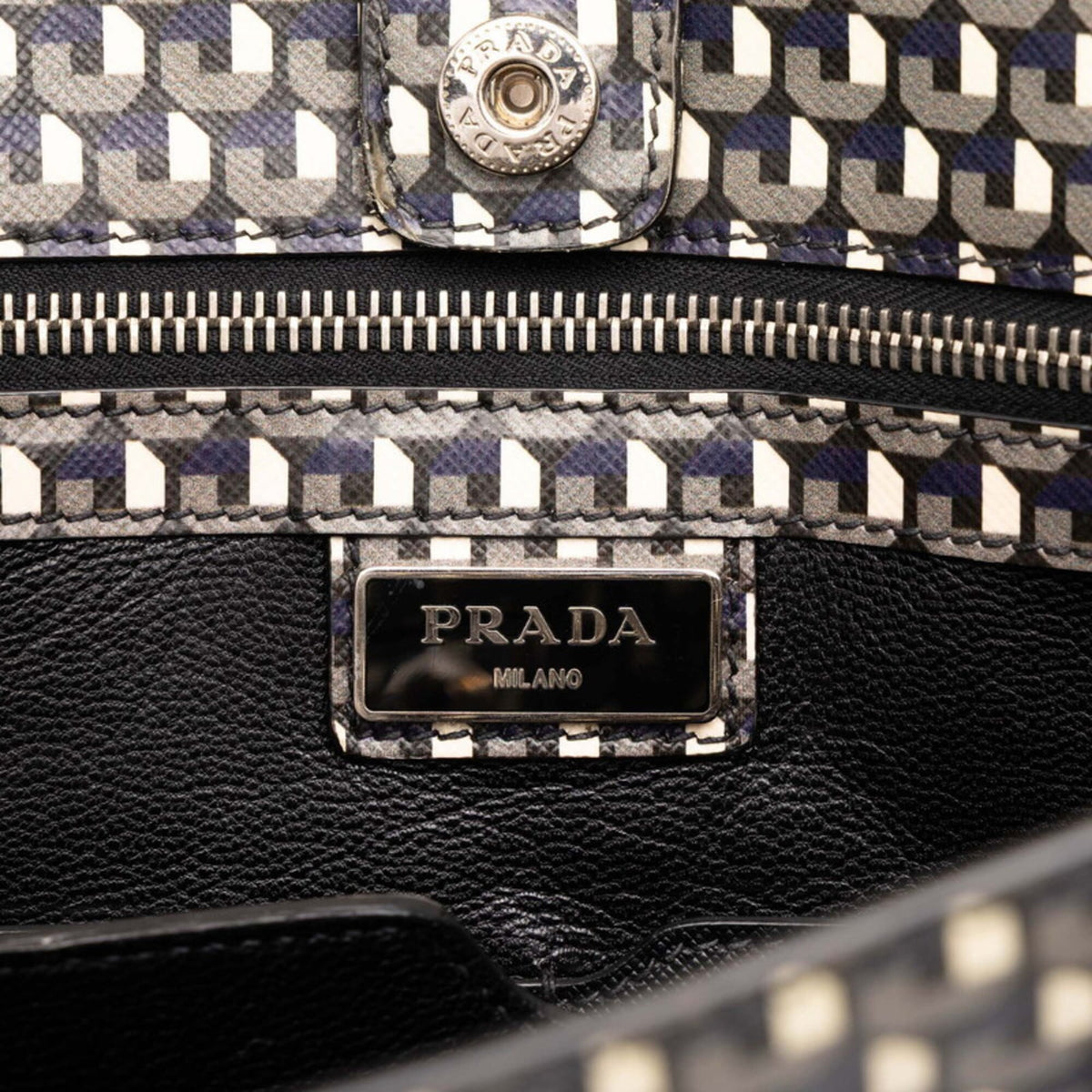 Prada Saffiano Multi-Color Leather Handbag Shoulder Bag (Pre-Owned)