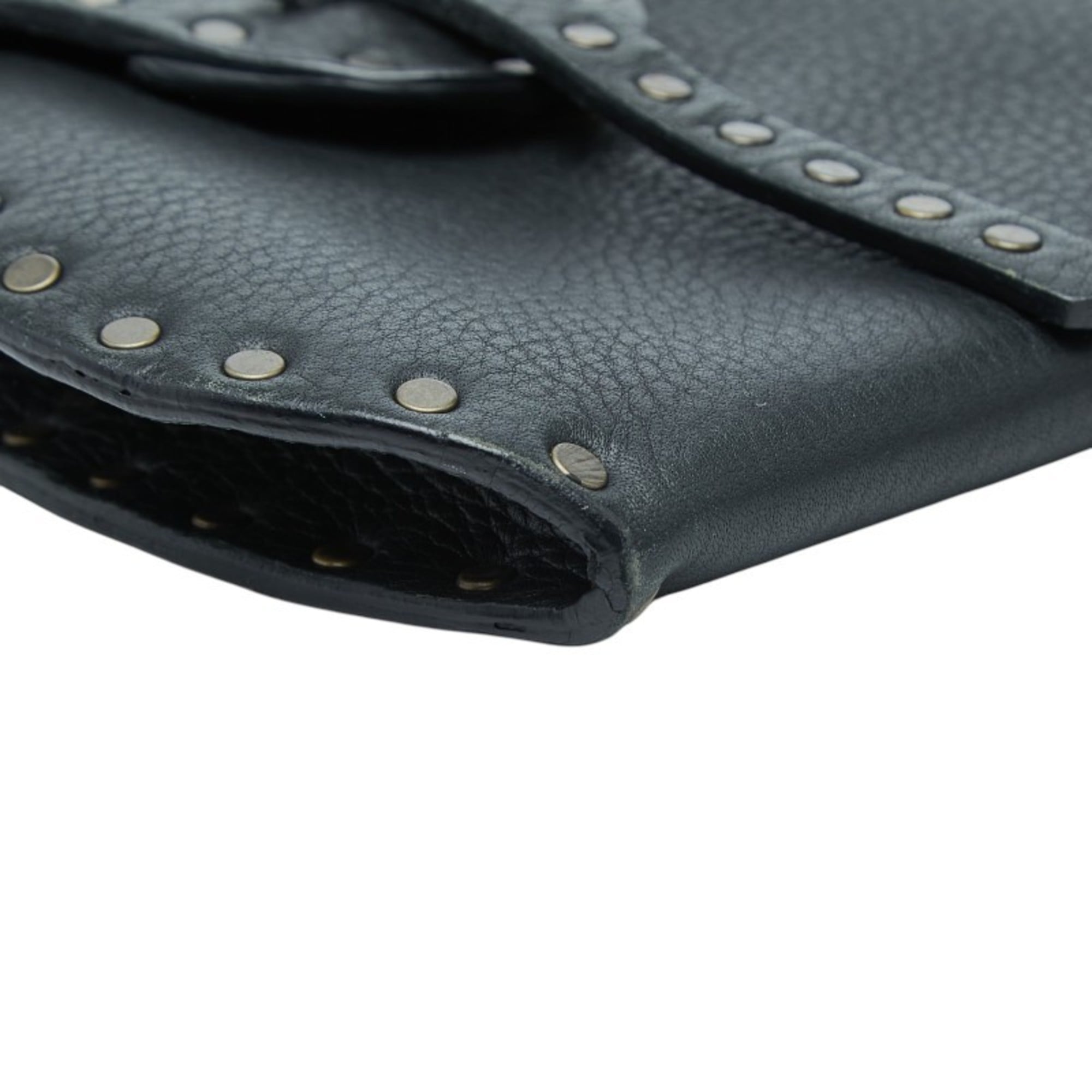 Celine Black Leather Pochette Shoulder Bag (Pre-Owned)
