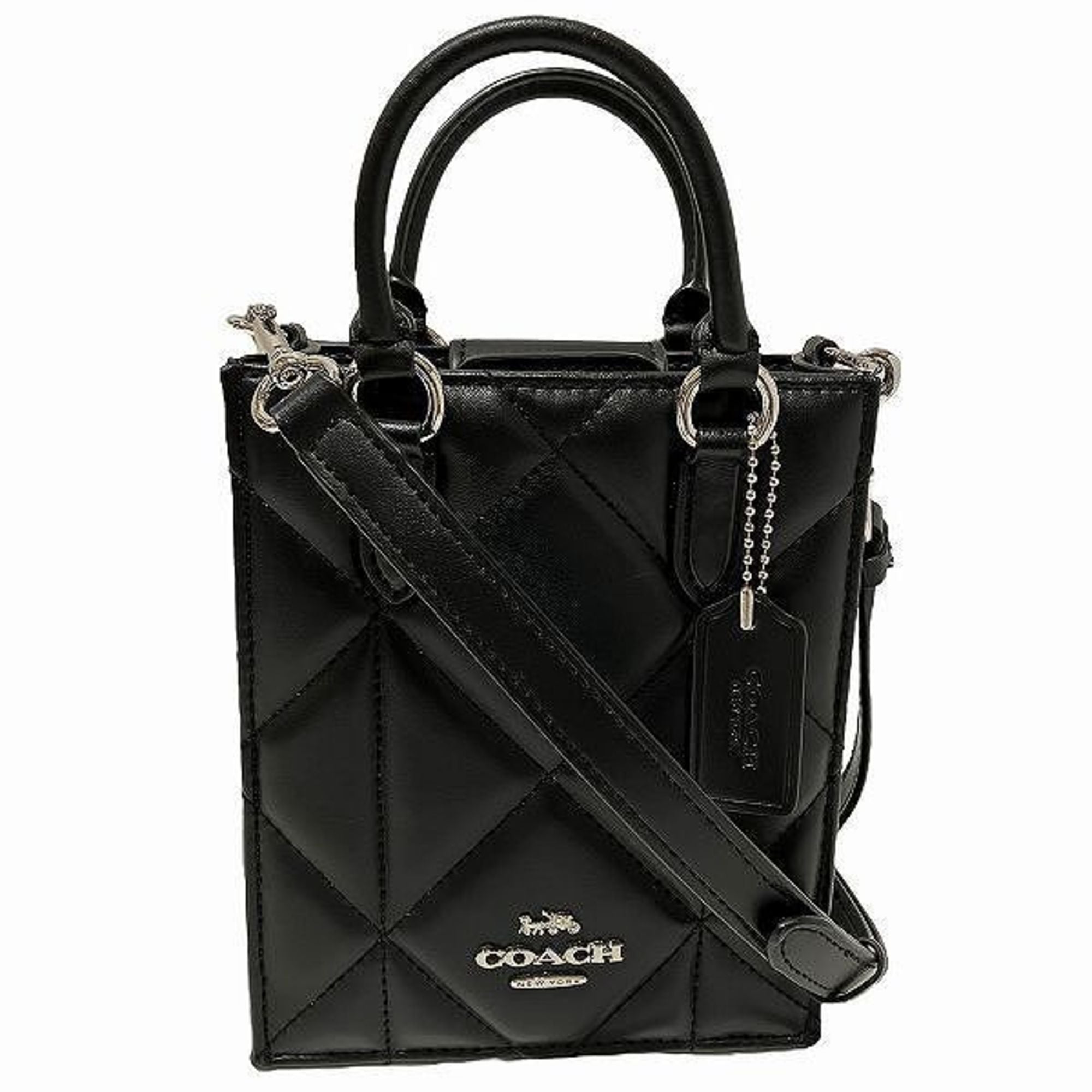 Coach Black Leather Handbag Shoulder Bag Tote Bag (Pre-Owned)