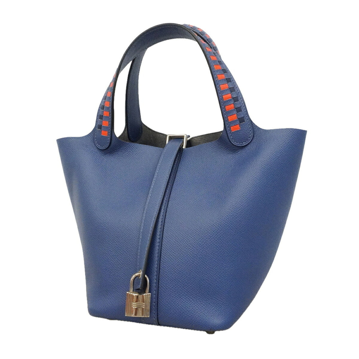 Hermes Blue Leather Handbag (Pre-Owned)