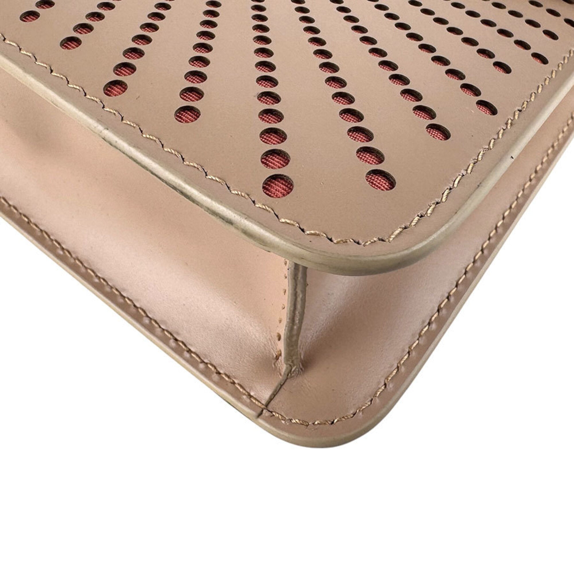 Bvlgari Pink Beige Leather Shoulder Bag (Pre-Owned)