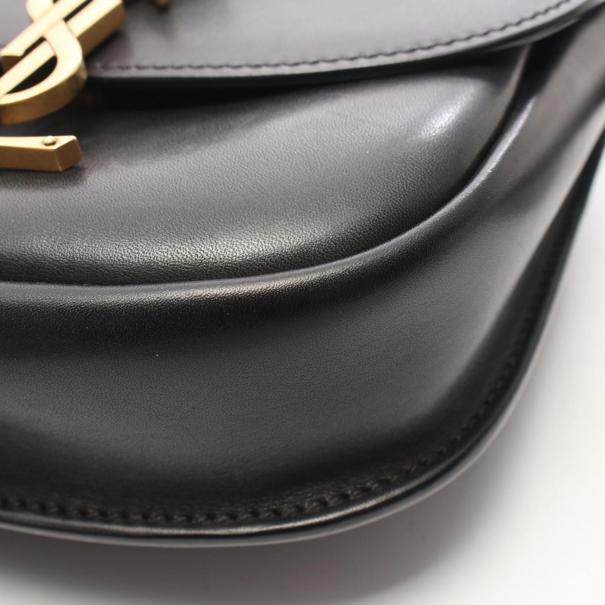 Yves Saint Laurent Black Leather Handbag Shoulder Bag (Pre-Owned)
