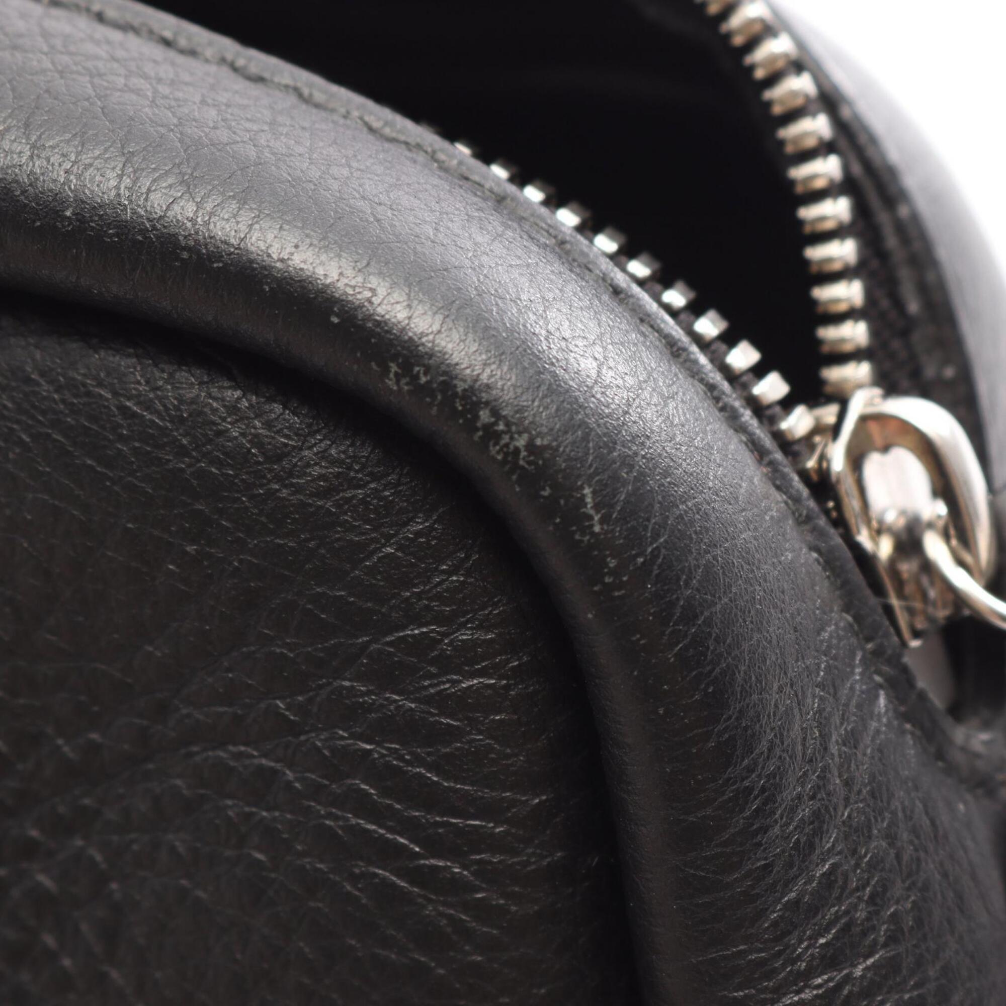 Balenciaga Black Leather Handbag Shoulder Bag (Pre-Owned)