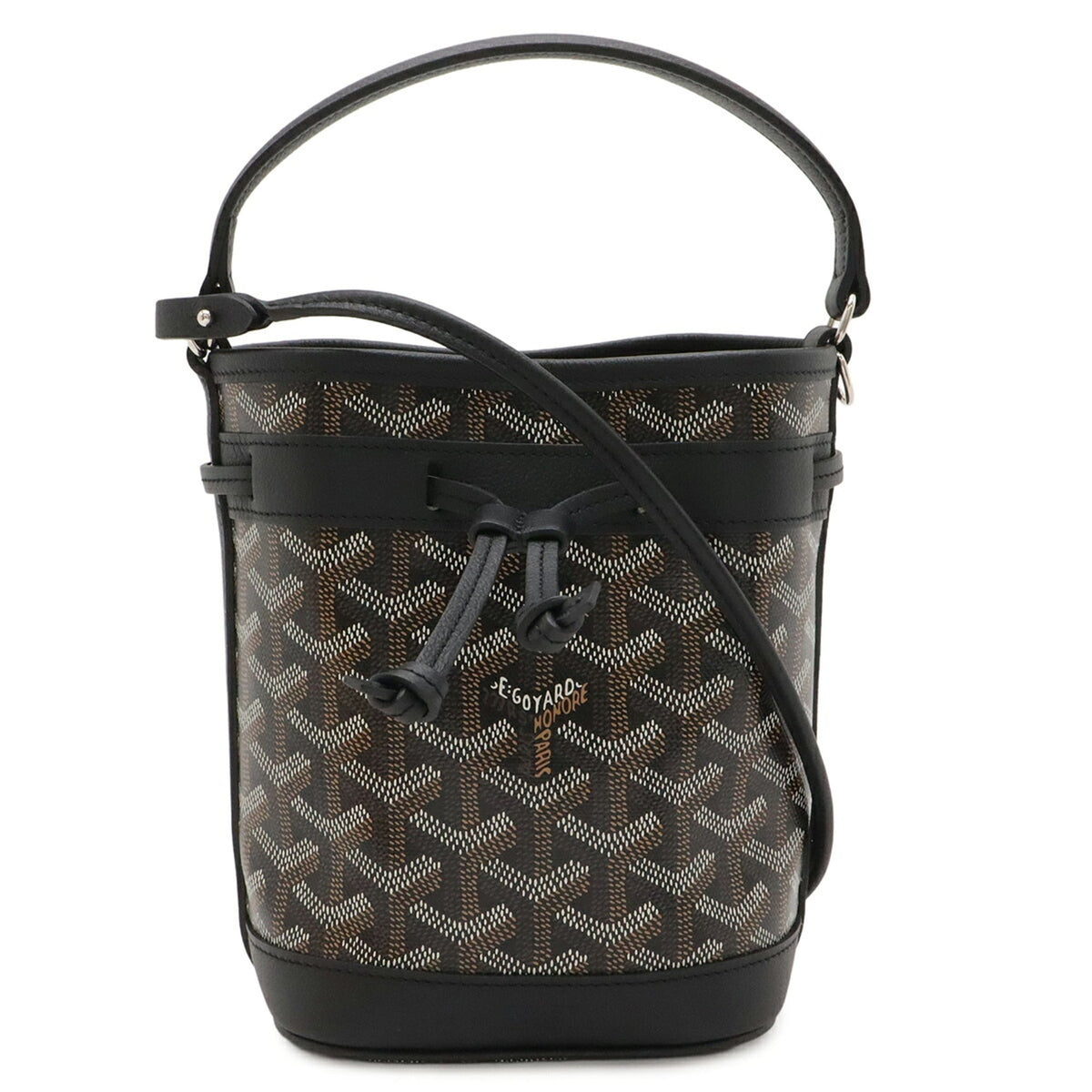 Goyard Black Brown White Coated Canvas Handbag Shoulder Bag (Pre-Owned)
