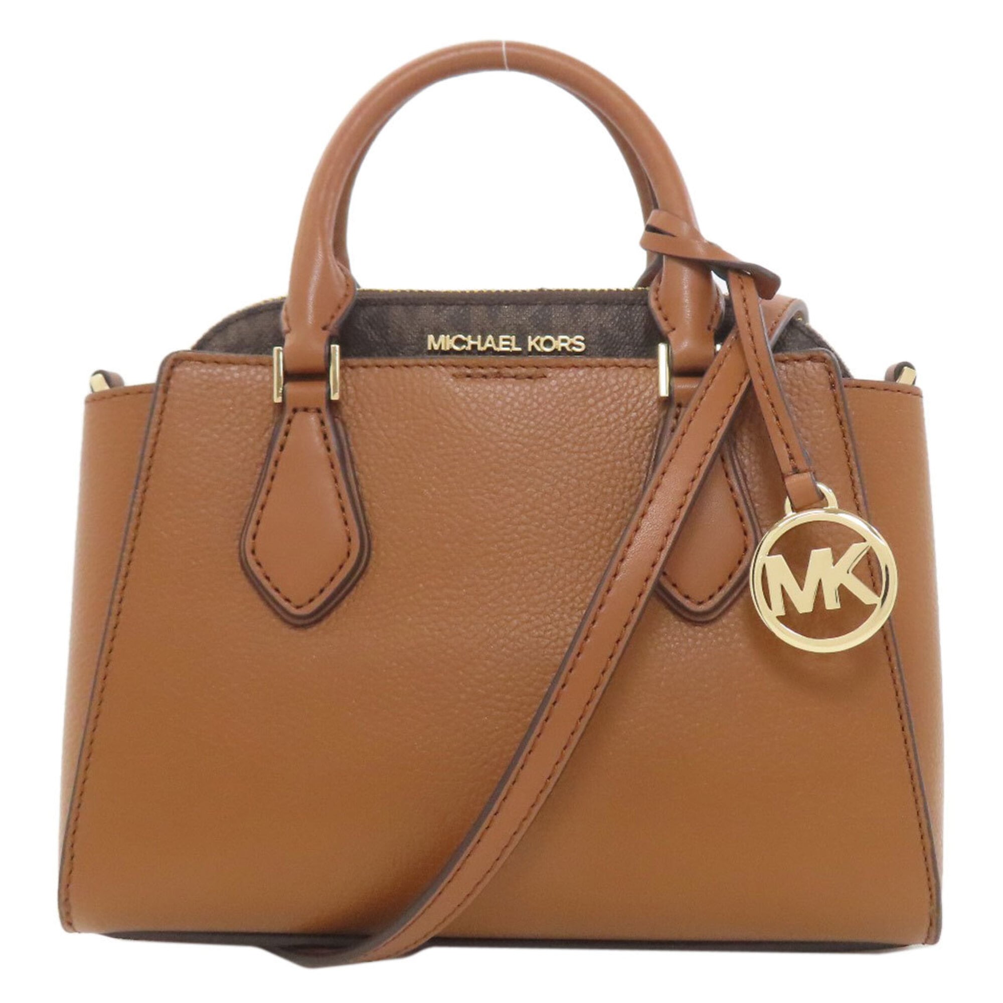 Michael Kors Brown Pvc Handbag Pouch (Pre-Owned)