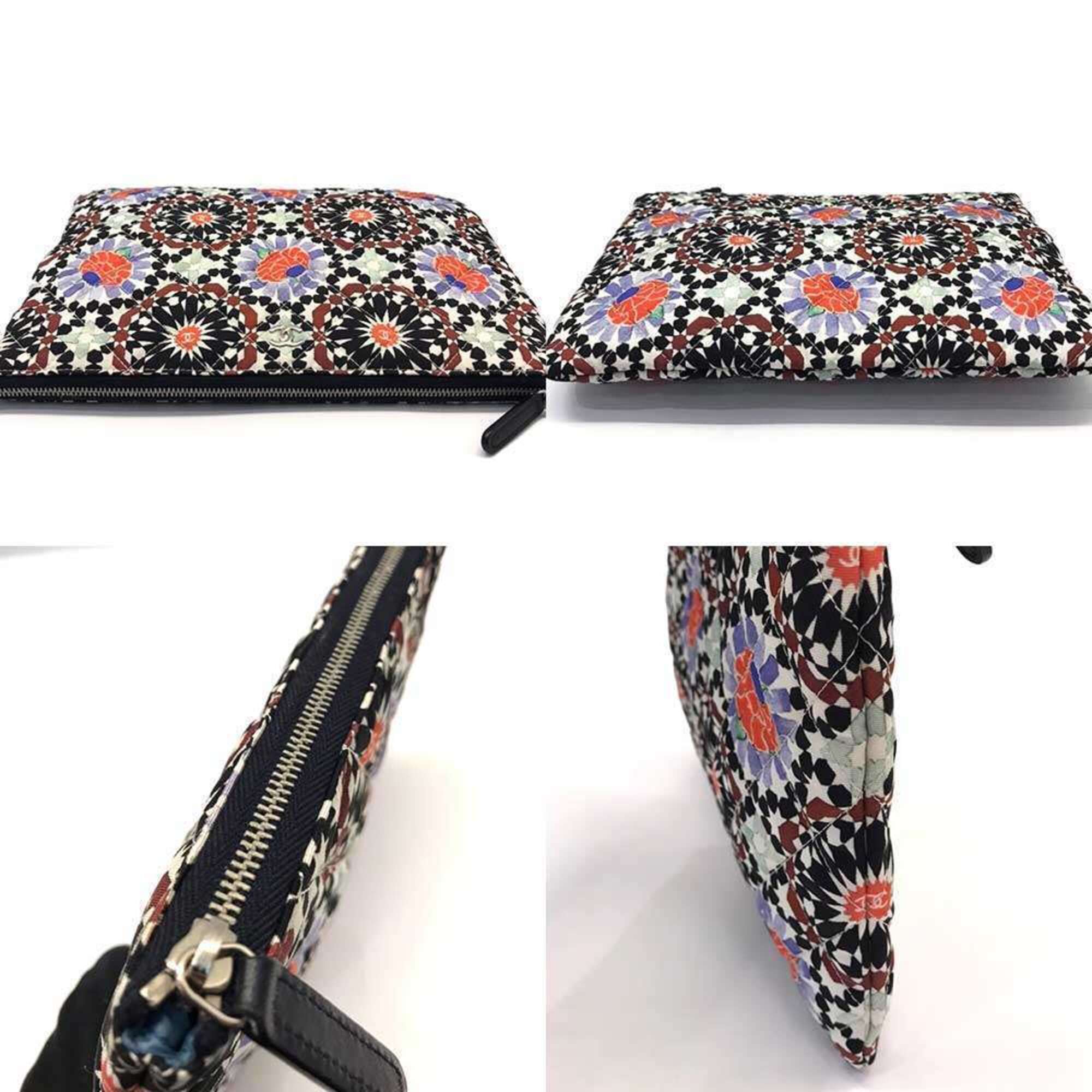 Chanel Multi-Color Canvas Clutch Bag (Pre-Owned)