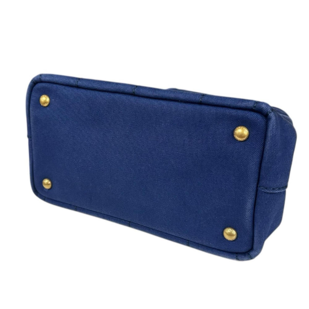 Prada Blue Canvas Shoulder Bag (Pre-Owned)