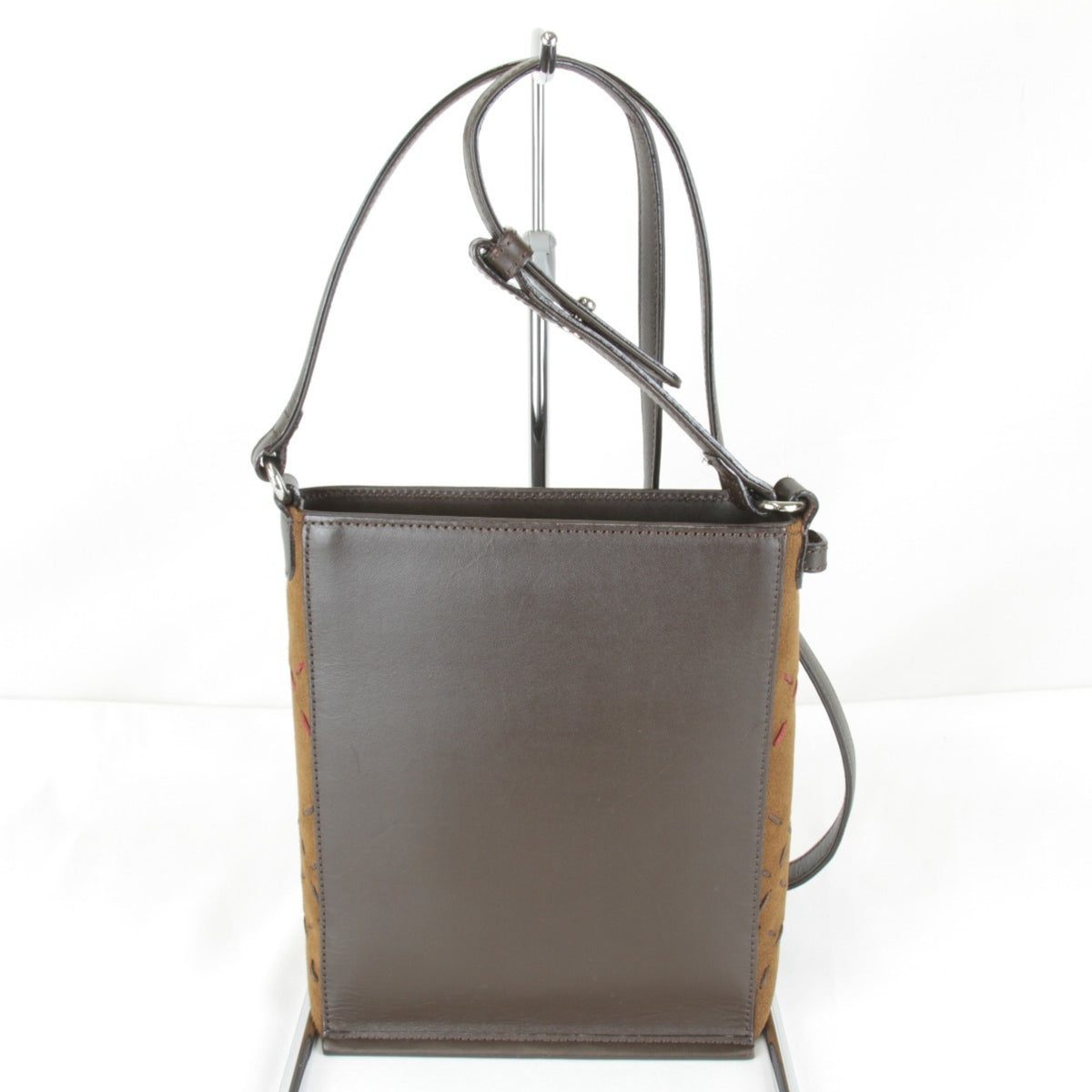 Burberry Brown Leather Suede Shoulder Bag (Pre-Owned)