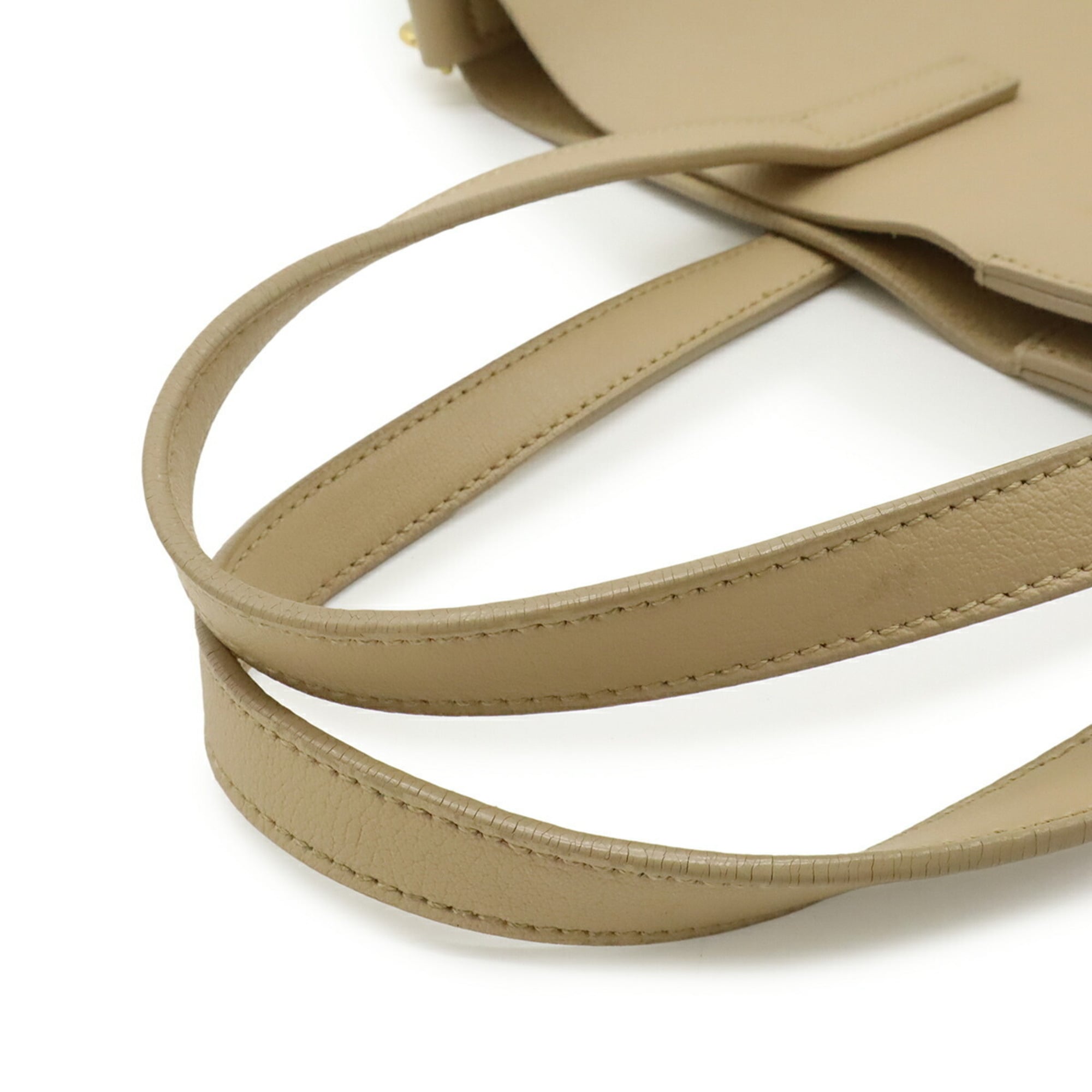 Yves Saint Laurent Beige Leather Tote Bag (Pre-Owned)