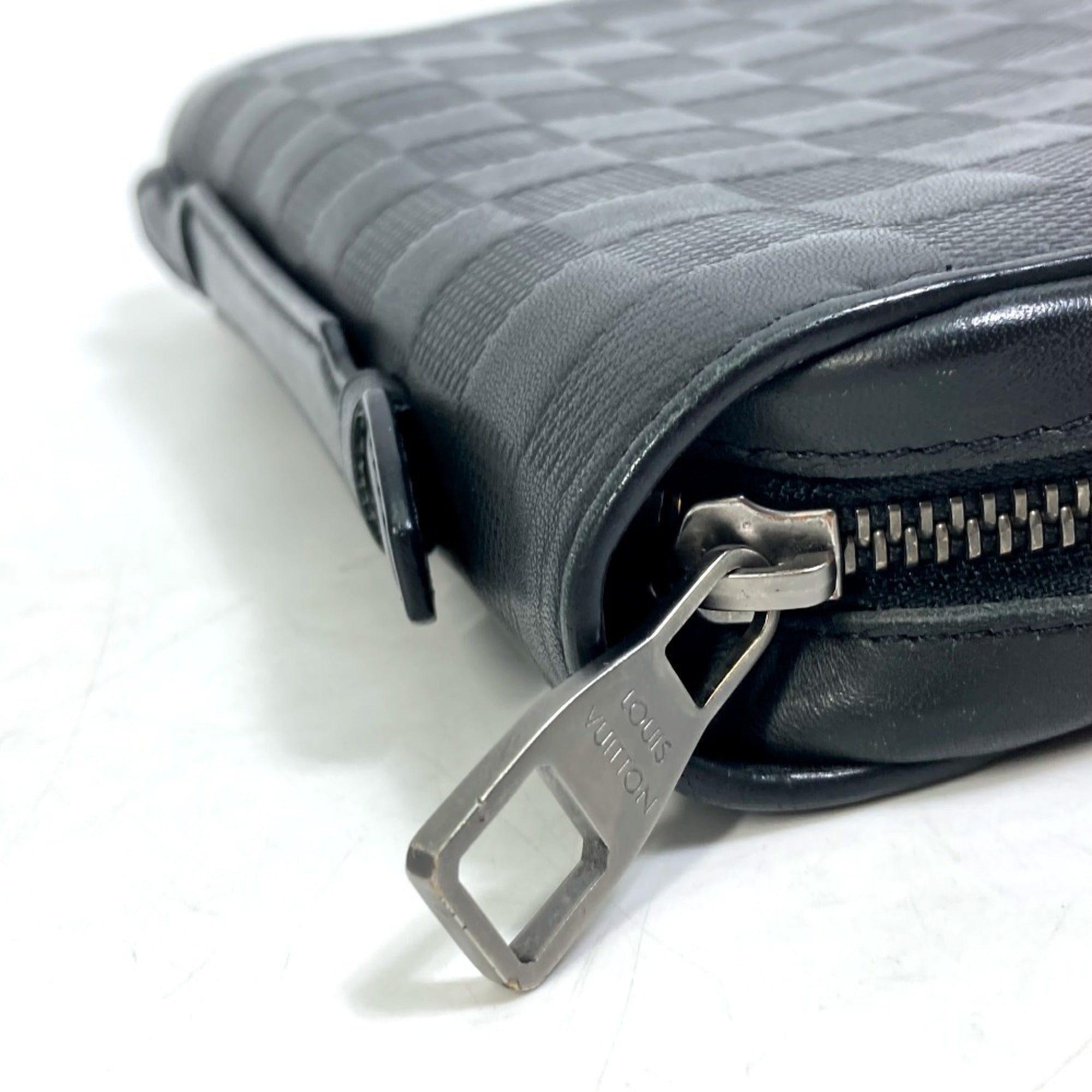 Louis Vuitton Black Noir Damier Infini Leather Coin Purse/Coin Case (Pre-Owned)
