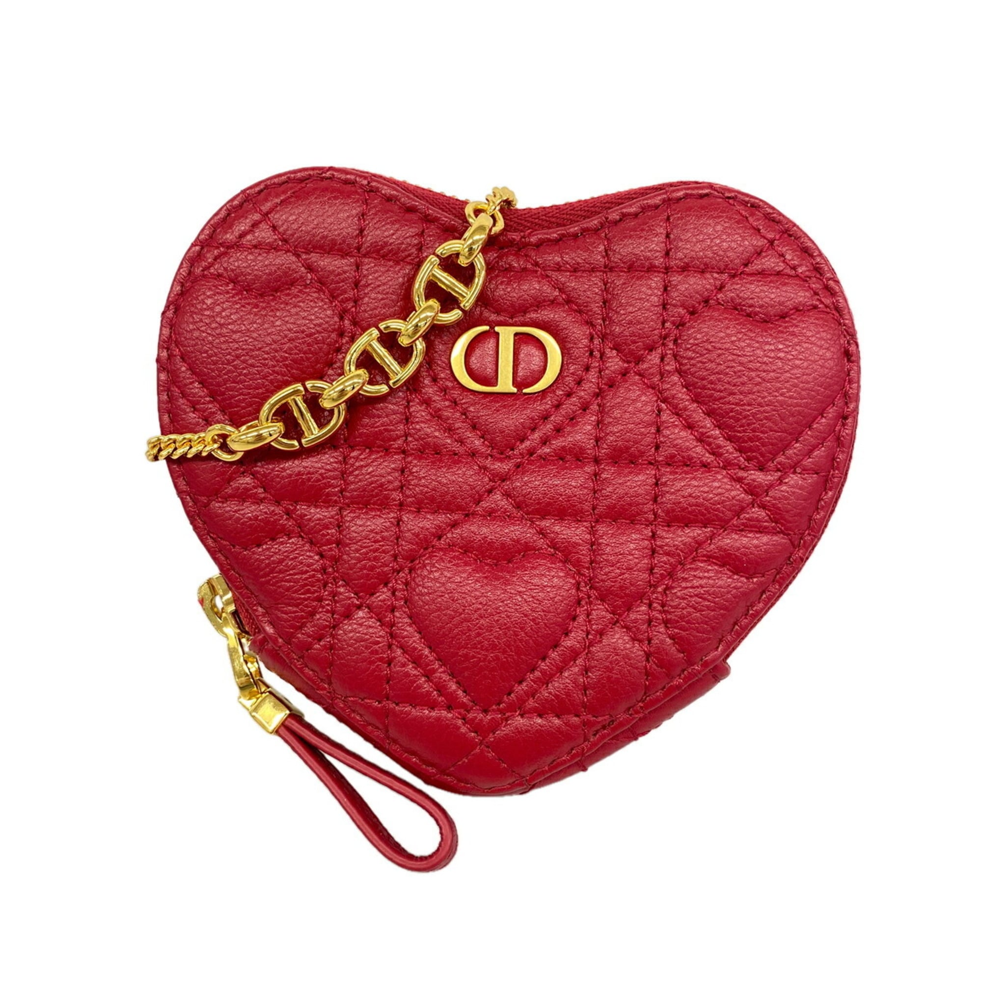 Christian Dior Red Color Leather Shoulder Bag (Pre-Owned)