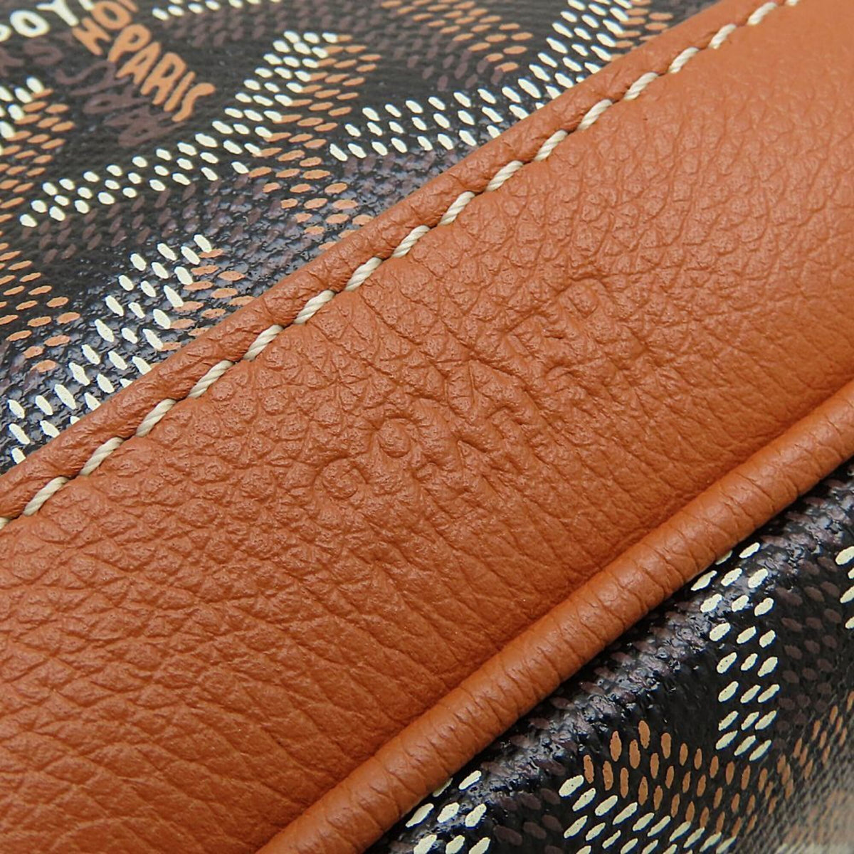 Goyard Black Brown Coated Canvas Leather Shoulder Bag (Pre-Owned)