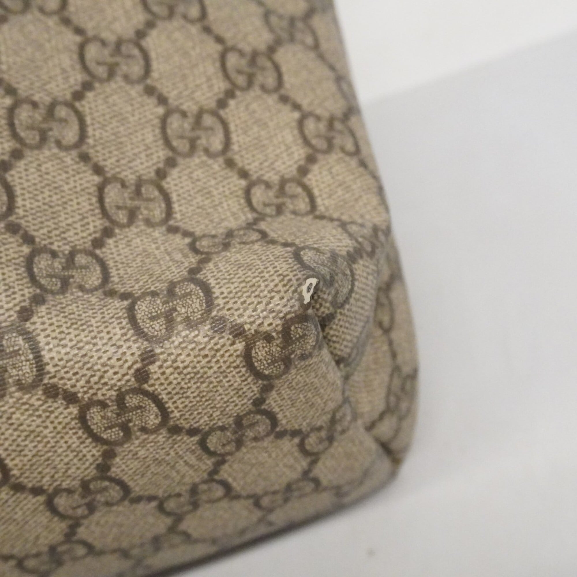 Gucci Brown White Pvc Tote Bag (Pre-Owned)