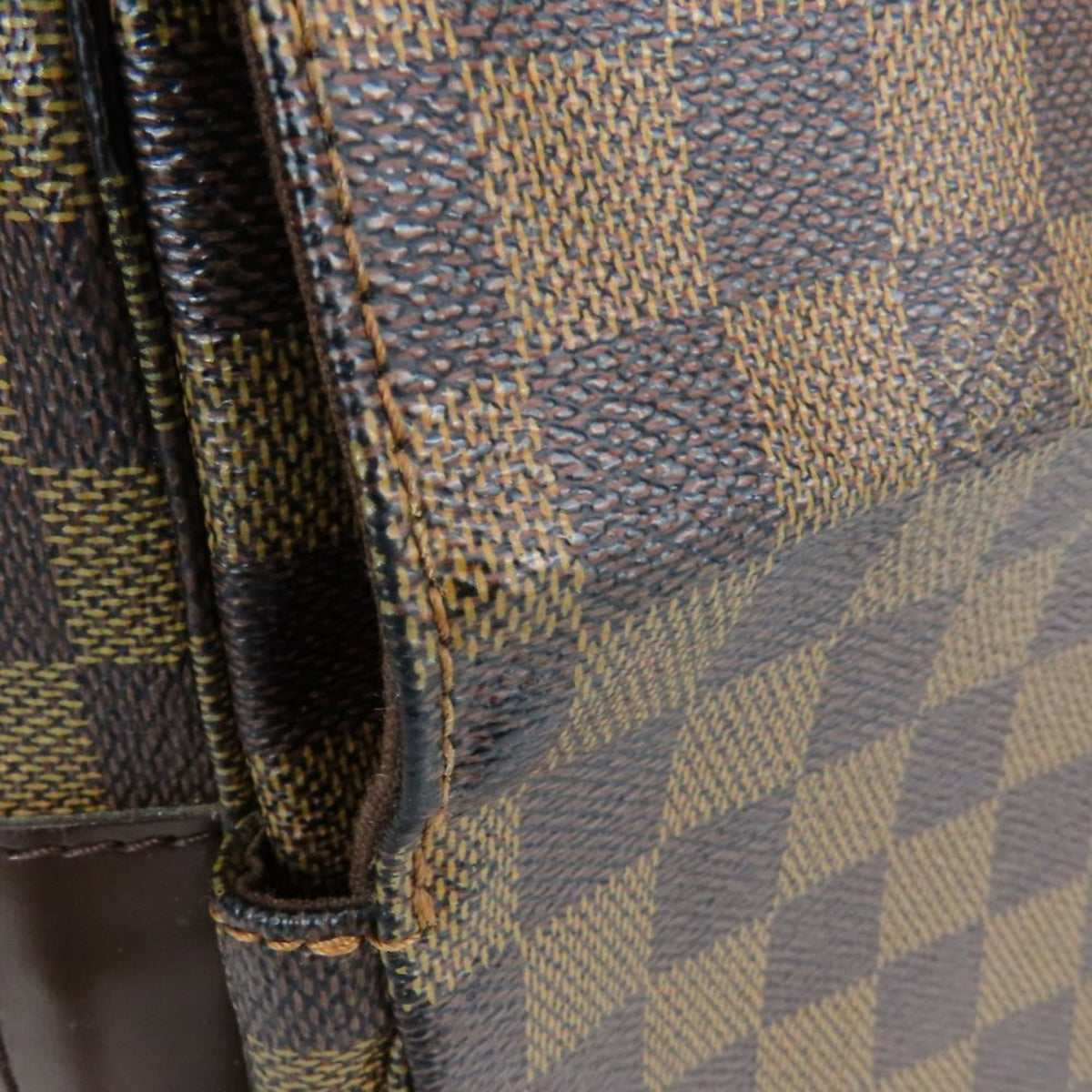 Louis Vuitton Brown Damier Canvas Ebene Damier Canvas Leather Shoulder Bag (Pre-Owned)