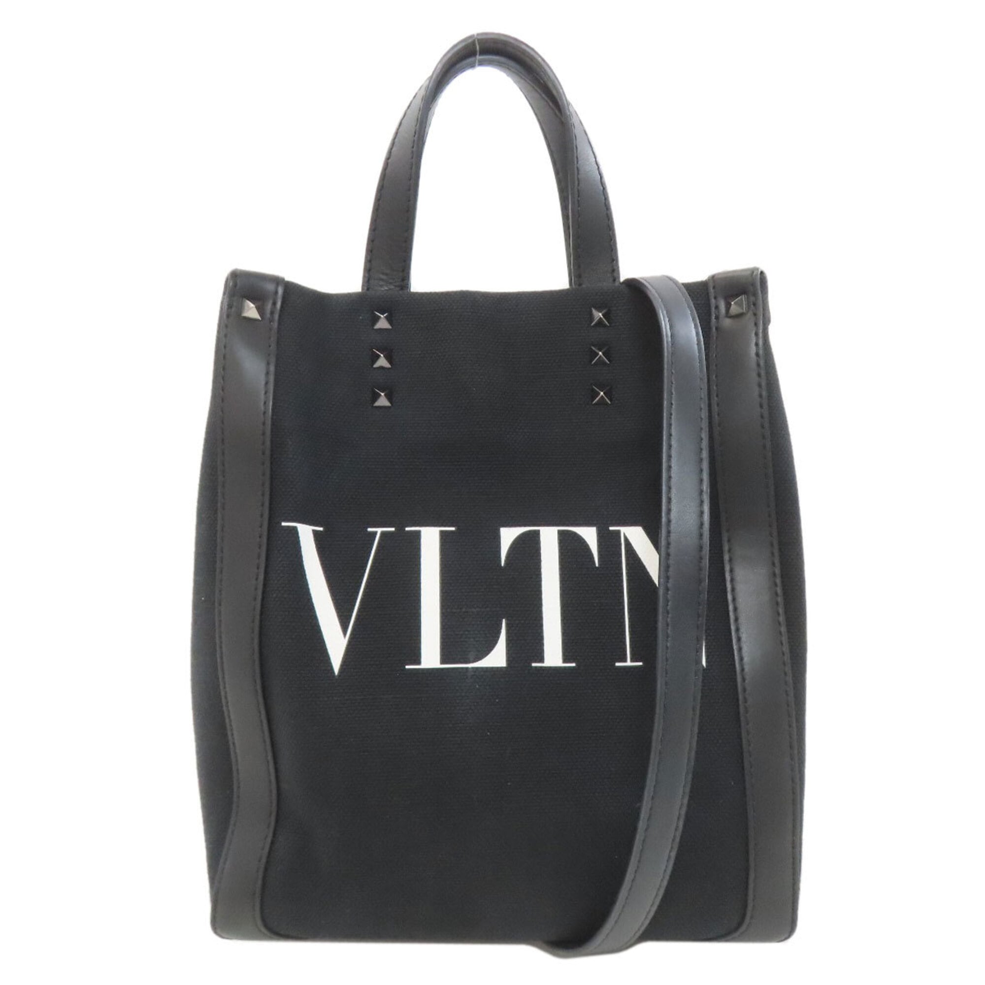 Valentino Black Canvas Handbag (Pre-Owned)