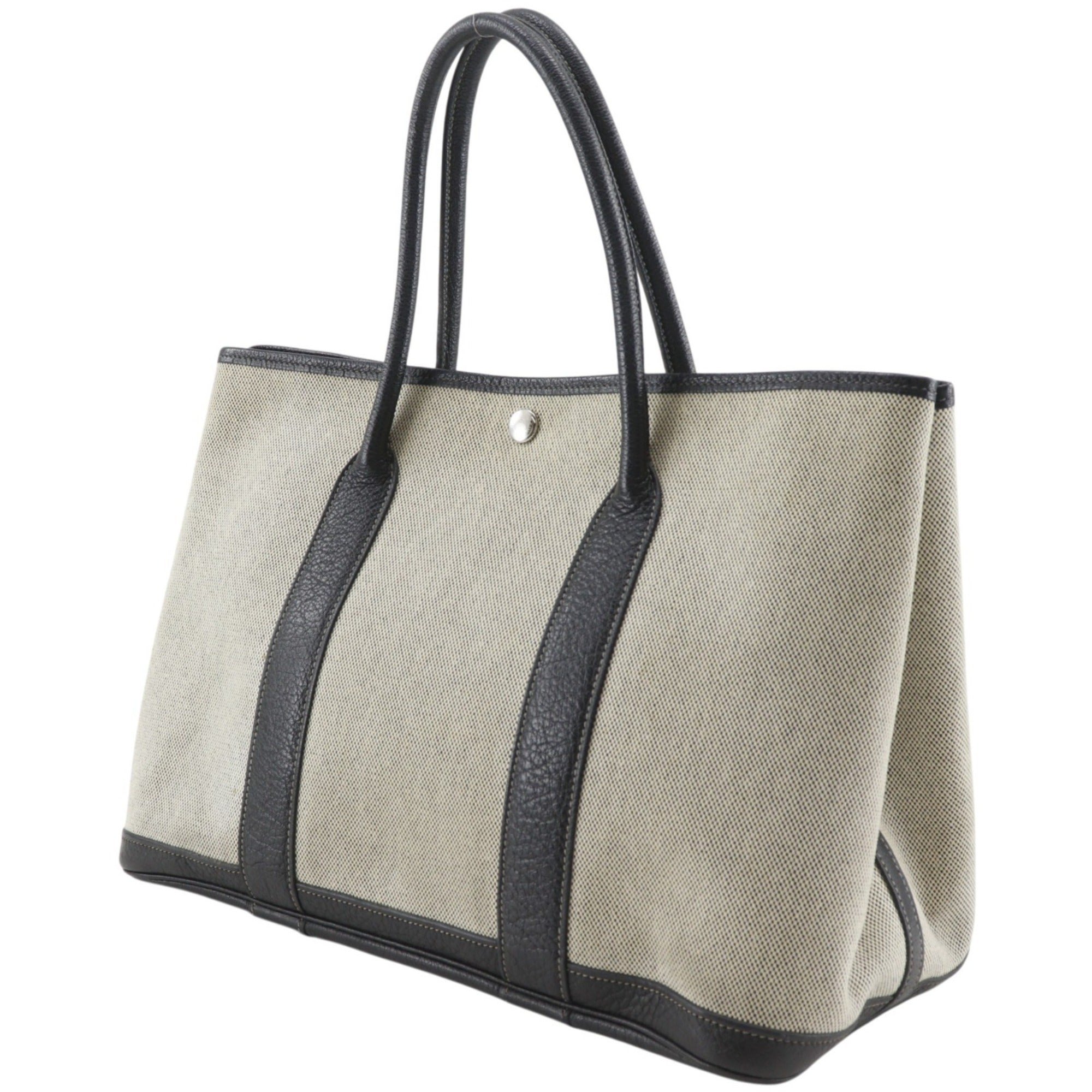 Hermes Garden Gray Toile H Tote Bag (Pre-Owned)