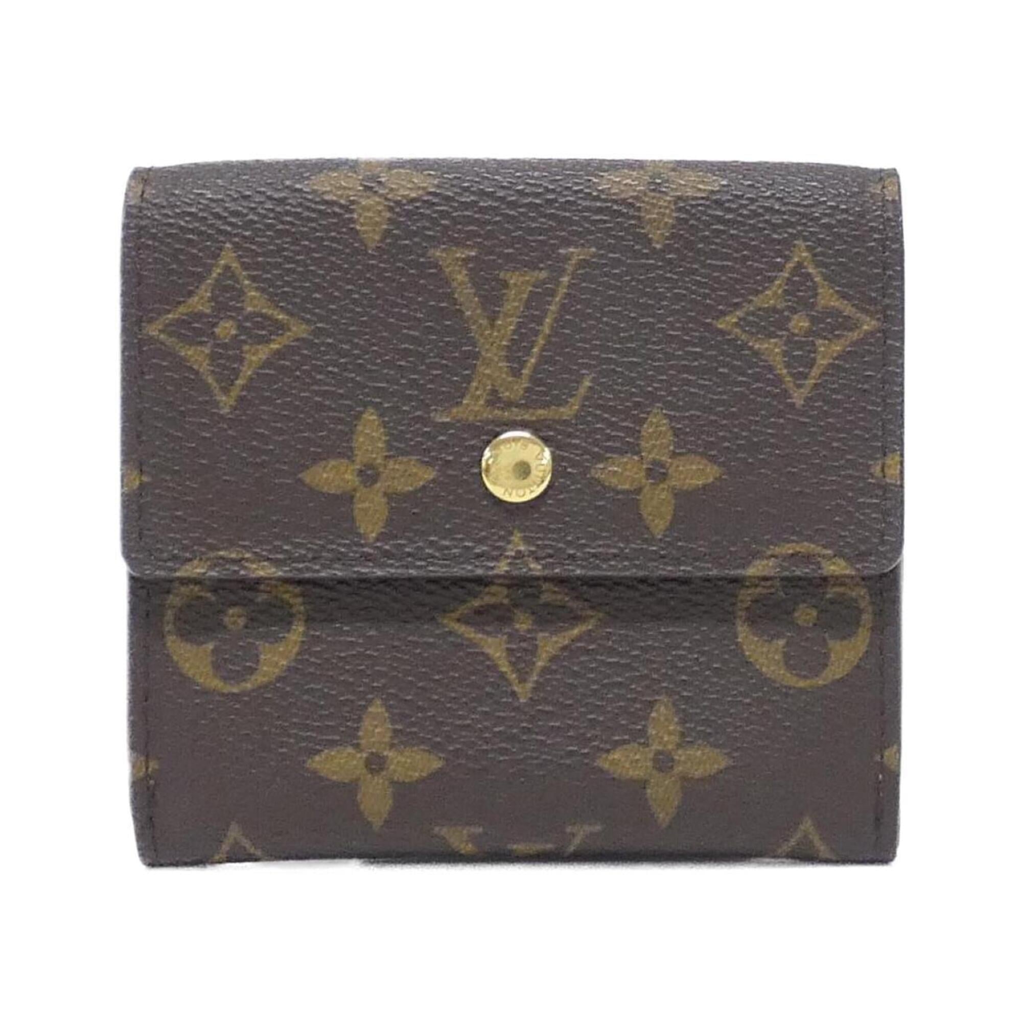 Louis Vuitton Marron Coated Canvas Wallet (Tri-Fold) (Pre-Owned)