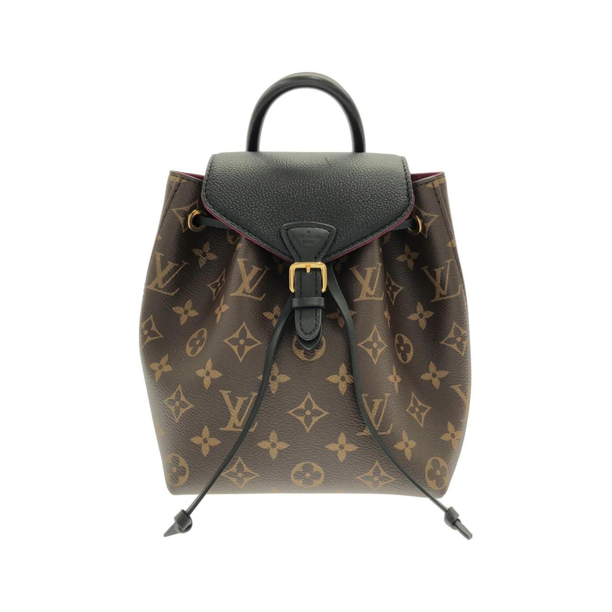 Louis Vuitton Black Marron Coated Canvas Backpack (Pre-Owned)