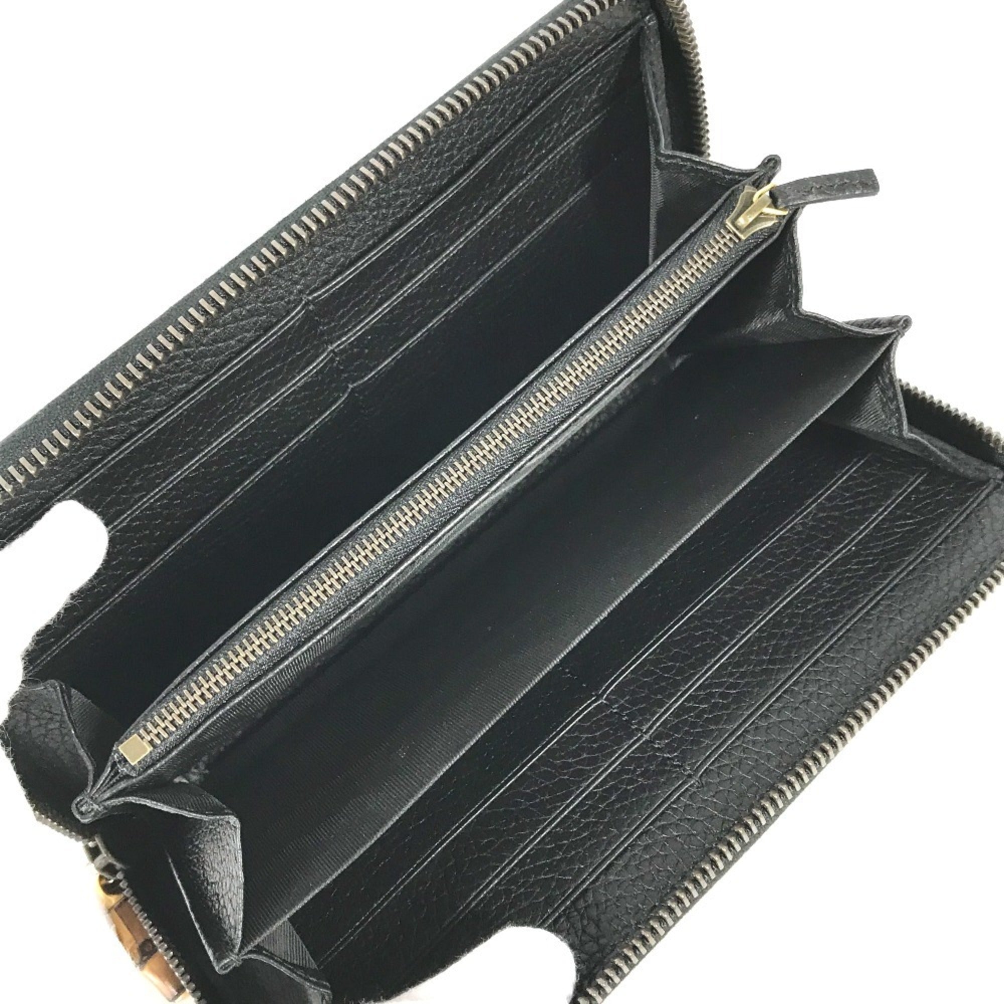 Gucci Navy Leather Long Wallet (Bi-Fold) (Pre-Owned)