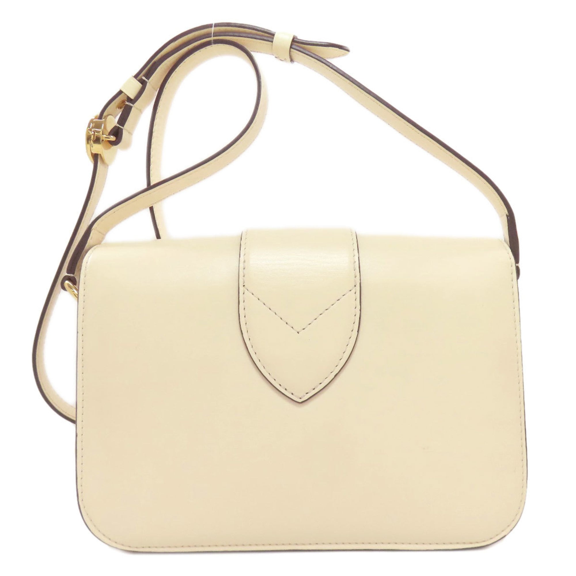 Louis Vuitton Cream Leather Shoulder Bag (Pre-Owned)
