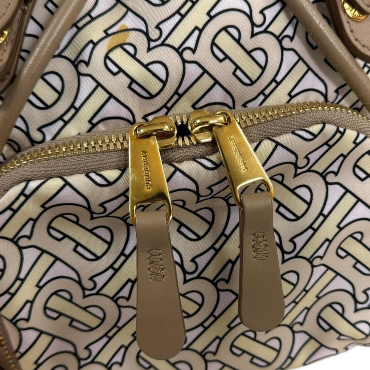 Burberry Beige Pink Nylon Backpack (Pre-Owned)