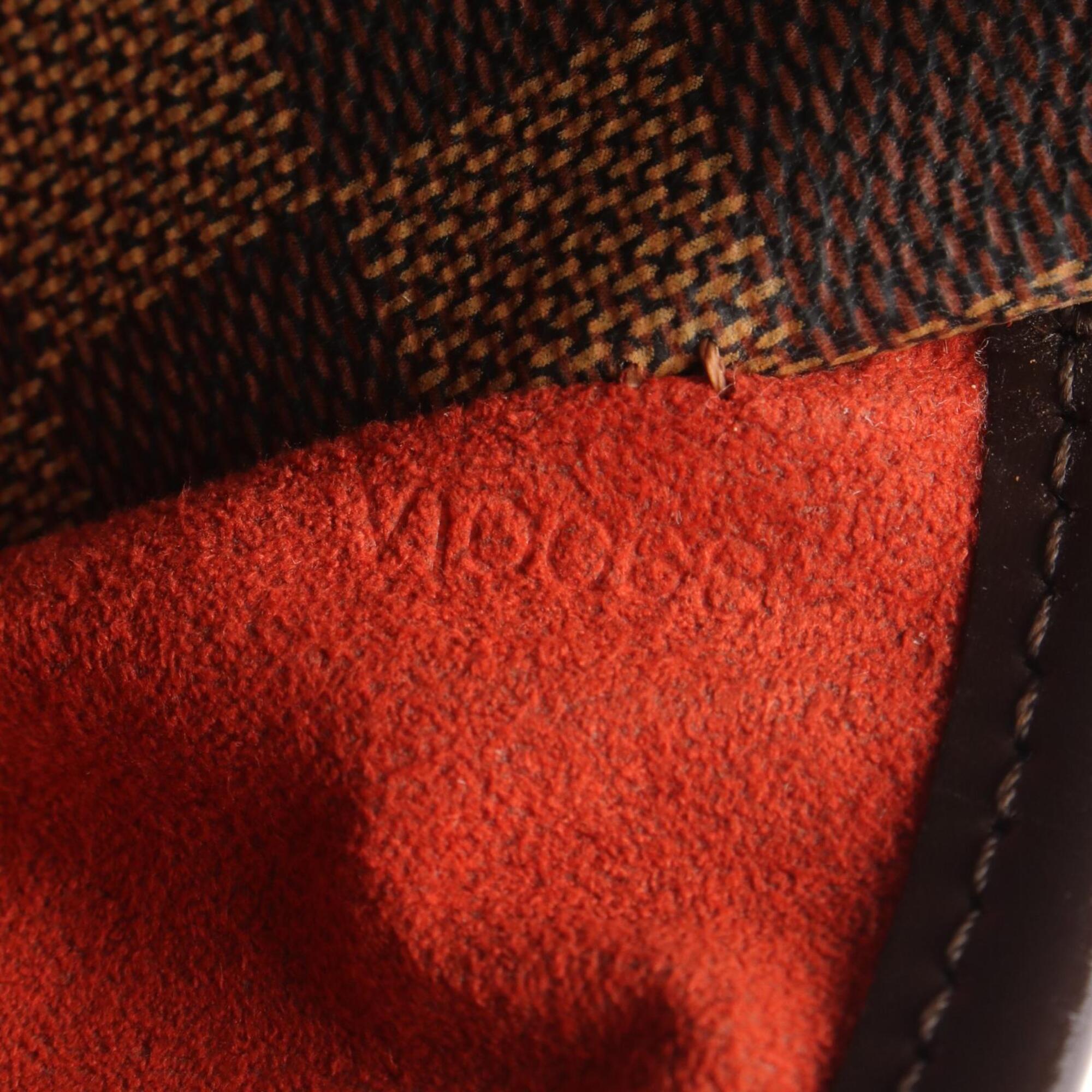 Louis Vuitton Brown Coated Canvas Pvc Damier Canvas Leather Handbag Shoulder Bag (Pre-Owned)